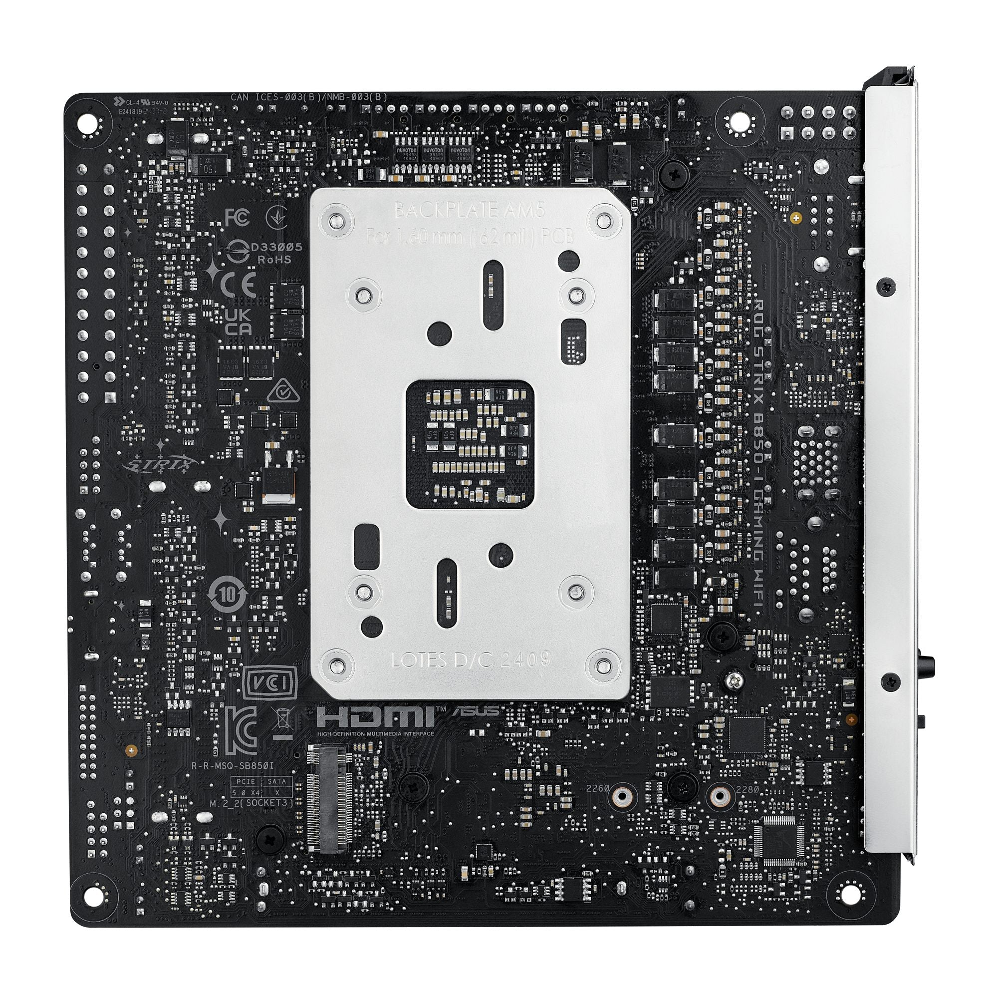 ASUS ROG STRIX B850-I GAMING WIFI AM5 DDR5 ATX MB 1xHDMI 2xM.2 2xSATA