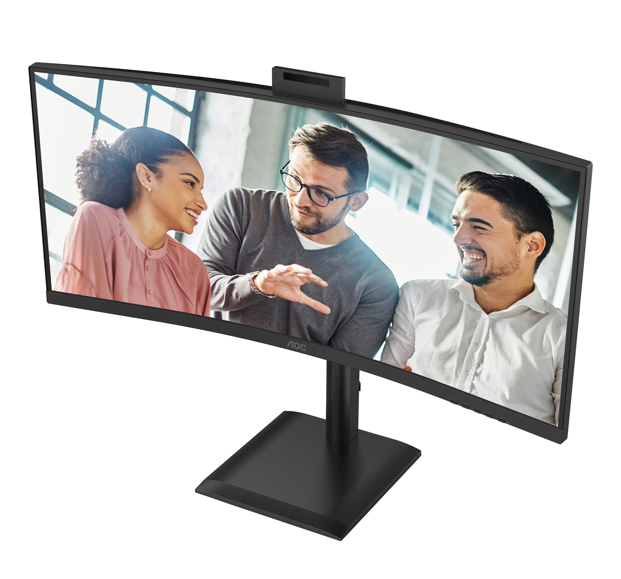 AOC CU34E4CW 34p 3440x1440 120HZ VA CURVED H/A 180 MM USB-C DOCKING TUV EyeComfort Hardware USB HUB DP HDMI