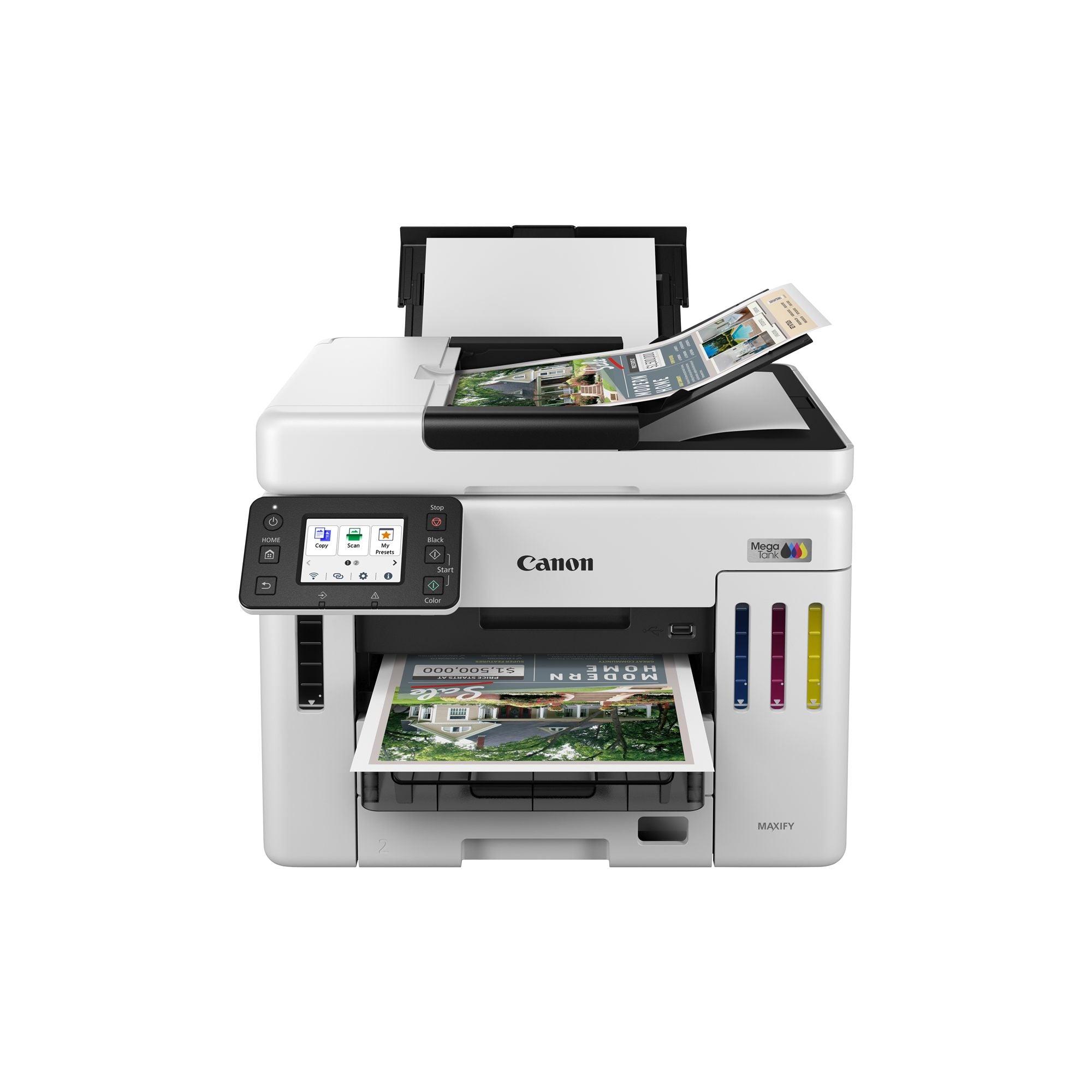 CANON MAXIFY GX7150 MegaTank MFP colour inkjet CISS Legal 216x356mm A4 24ipm Print 600sheets USB Wi-Fi LAN