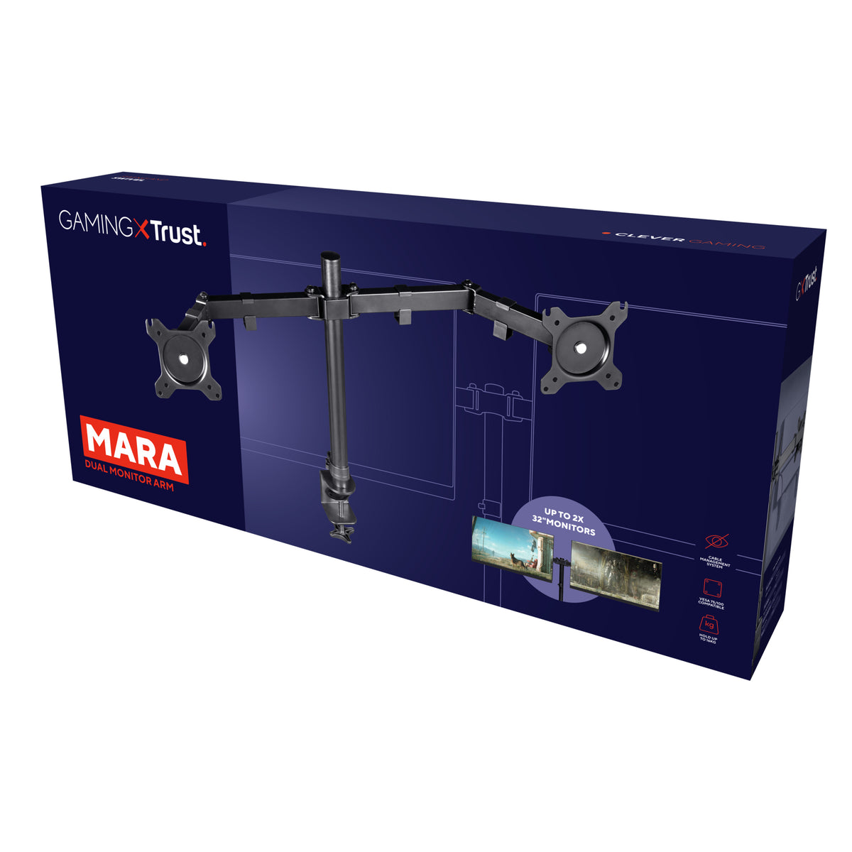 TRUST Support articulé MARA pour 2 écrans - GXT1120