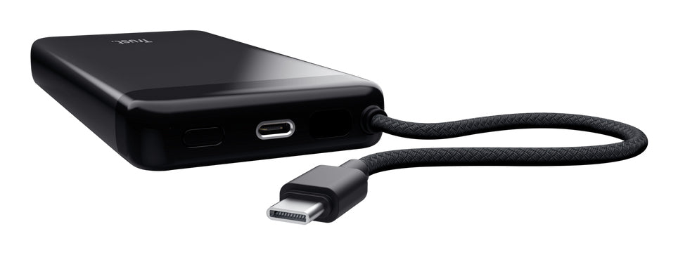 TRUST Powerbank FIERA 20.000 mAh avec câble fixe USB-C - Black