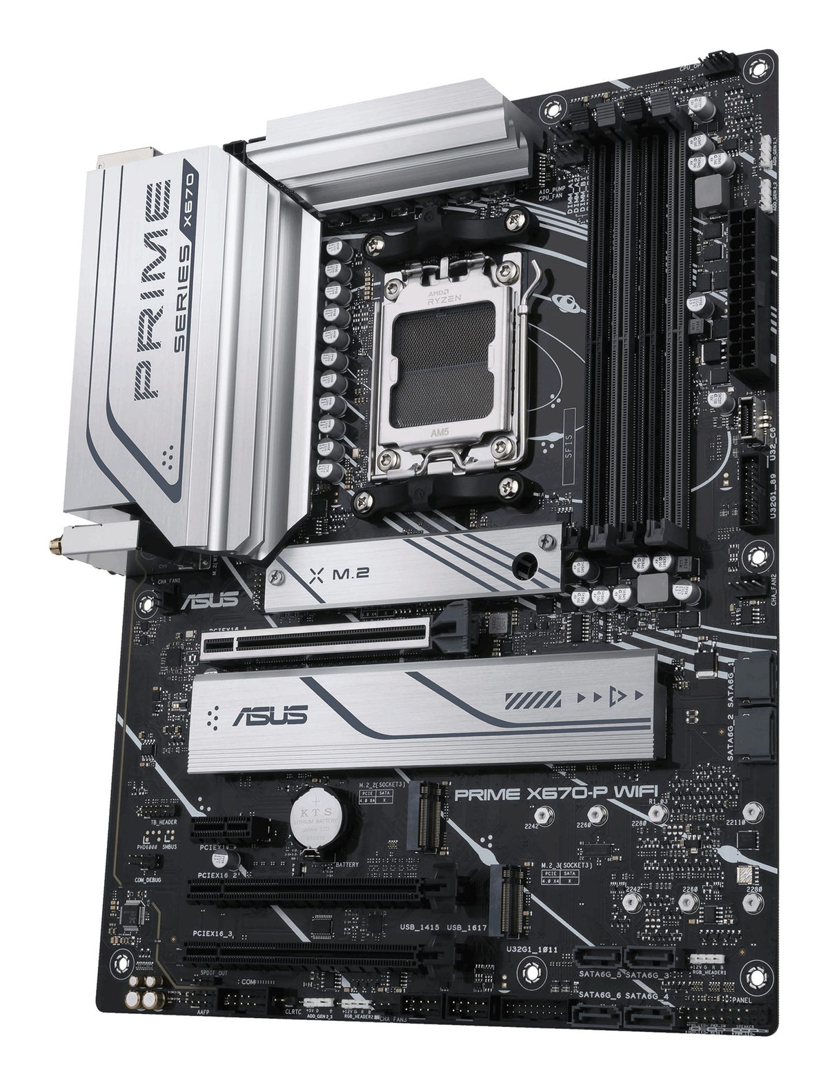 ASUS PRIME X670-P WIFI AM5 Socket 4DDR5 3xPCIe 4.0 x16 HDMI 2.1 DP 1.4 6xSATA 6Gb/s ATX