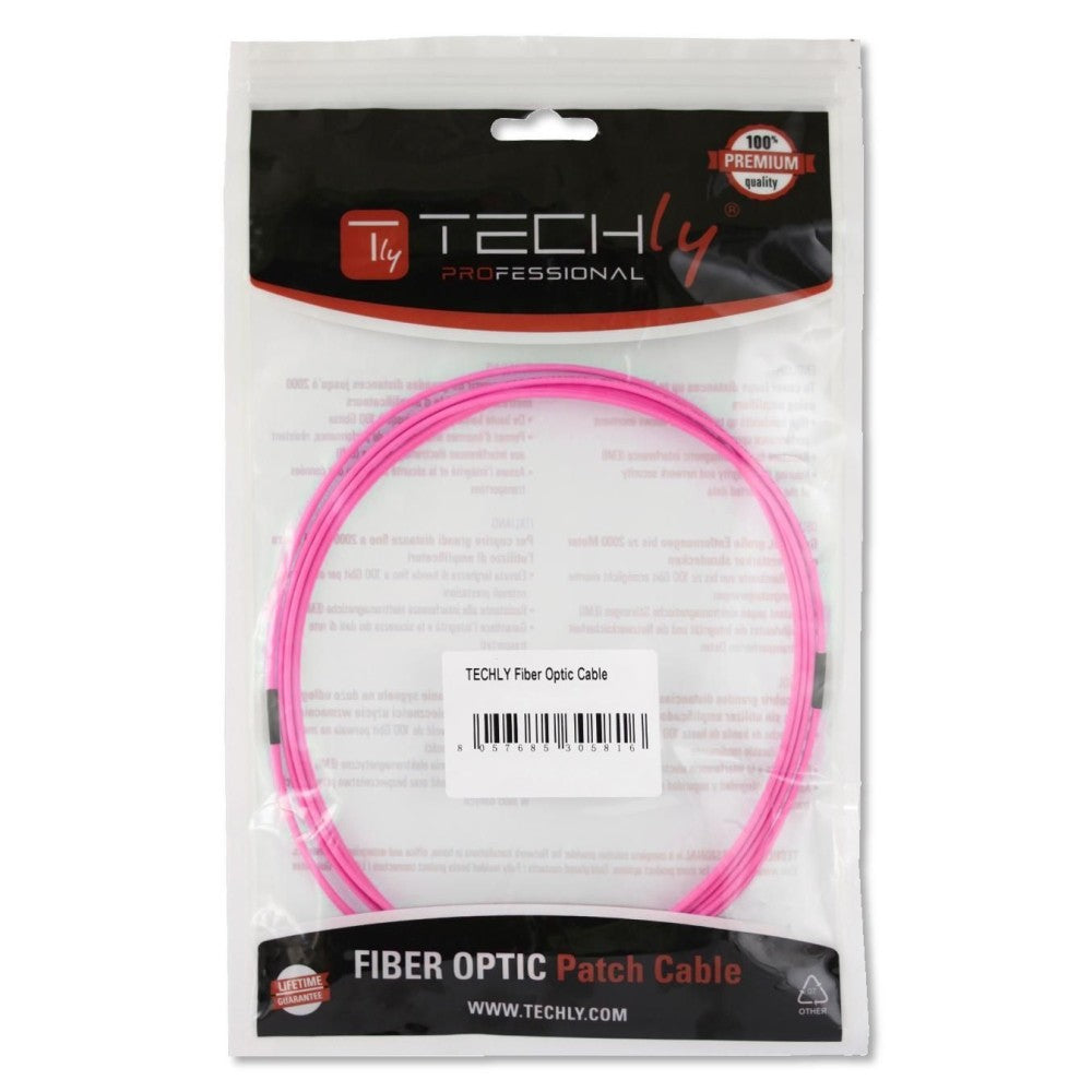 Techly ILWL D5-LCLC-100/OM4 Câble de fibre optique OM4 50/125 MM LC-LC Duplex 10m