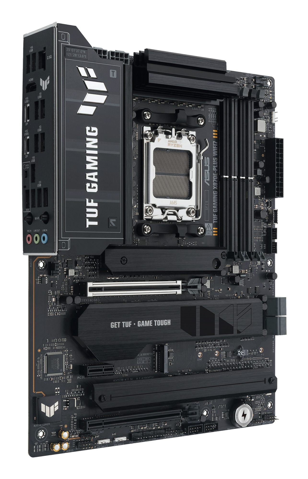 ASUS TUF GAMING X870E-PLUS WIFI7 AMD AM5 ATX motherboard 4xDDR5 PCIe 5.0 x16 4xM.2 1xHDMI 2xSATA