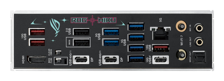 ASUS ROG Strix X870E-H Gaming WiFi 7 Hatsune Miku Edition AMD DDR5 ATX motherboard 1xHDMI 4xM.2 4xSATA