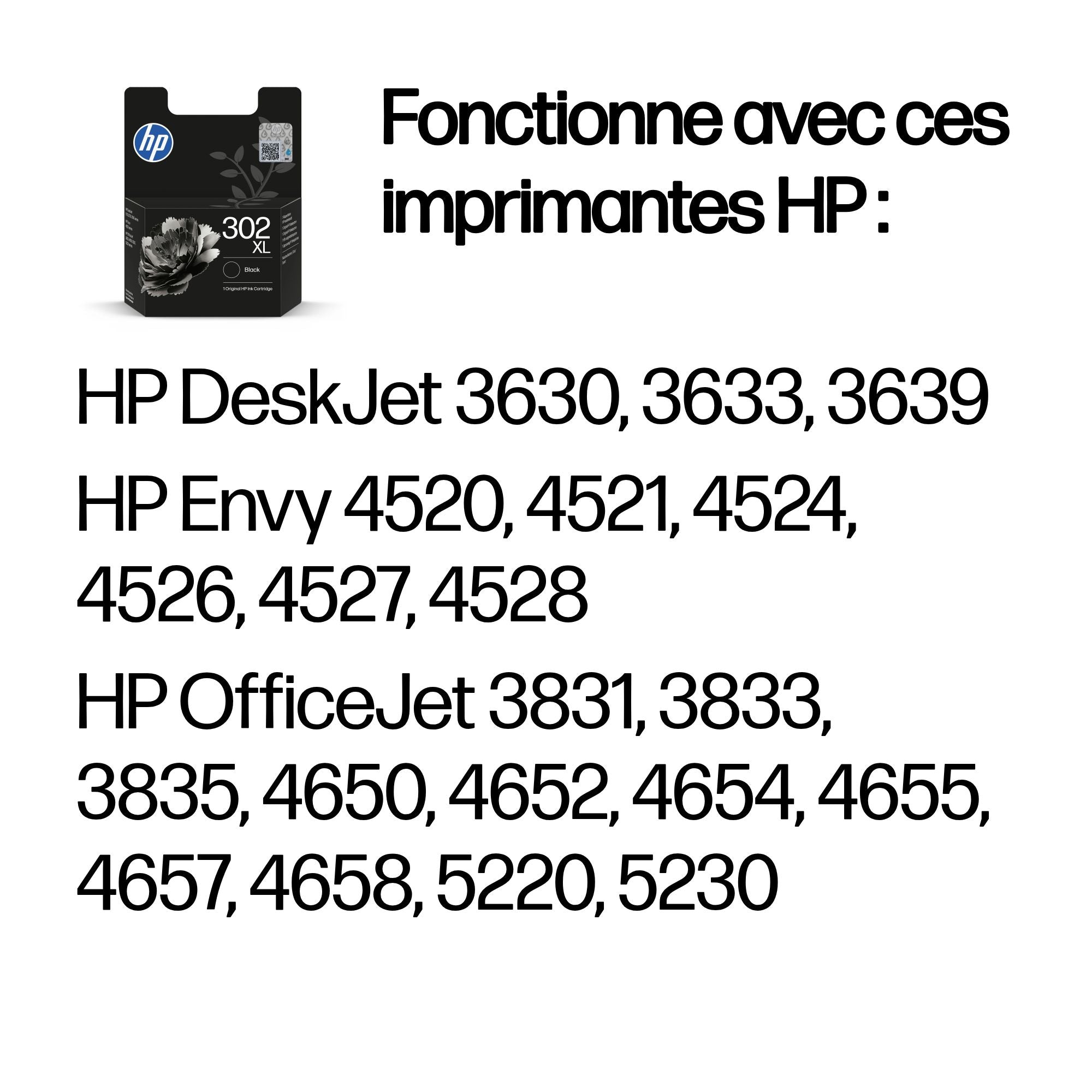 HP Tintenpatrone F6U68AE 302XL 480Seiten schwarz - Original - Ink Cartridge