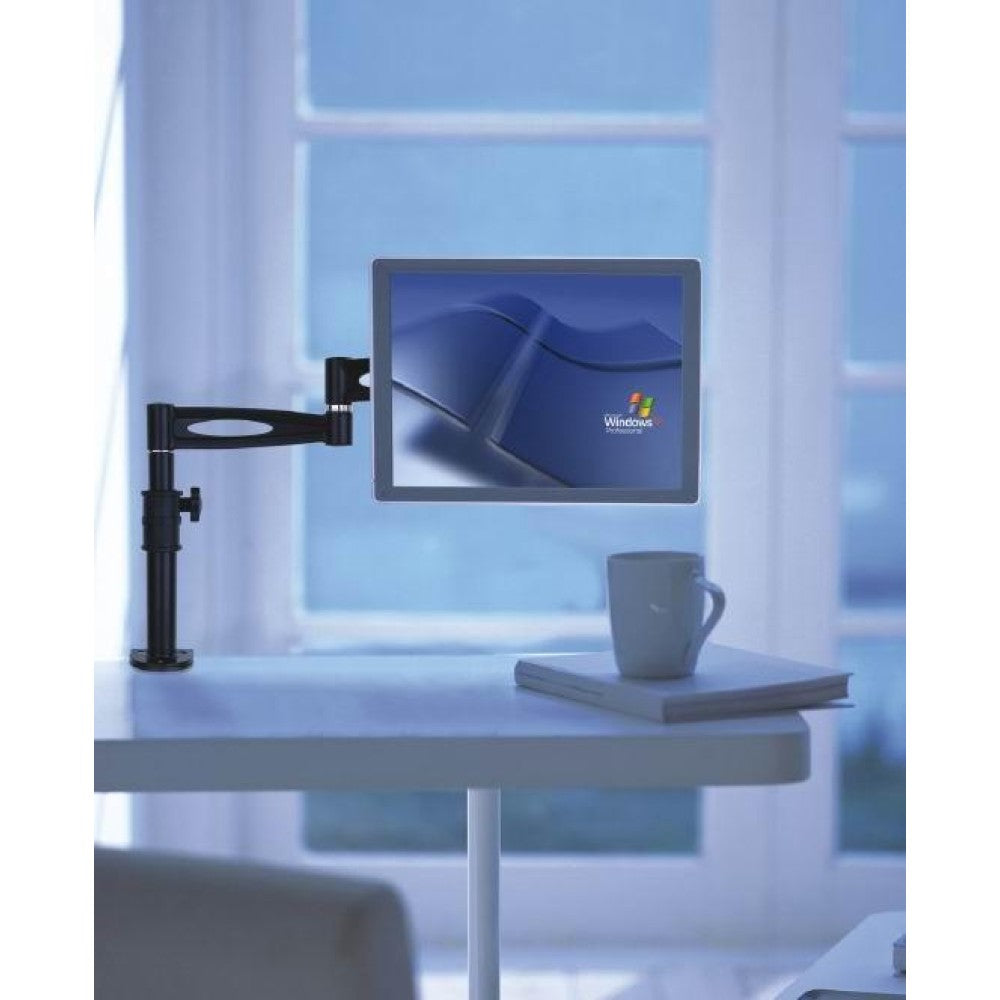"Support de bureau rotatif Techly ICA-LCD 501BK pour moniteurs LCD de 13 a 27"", 8kg"