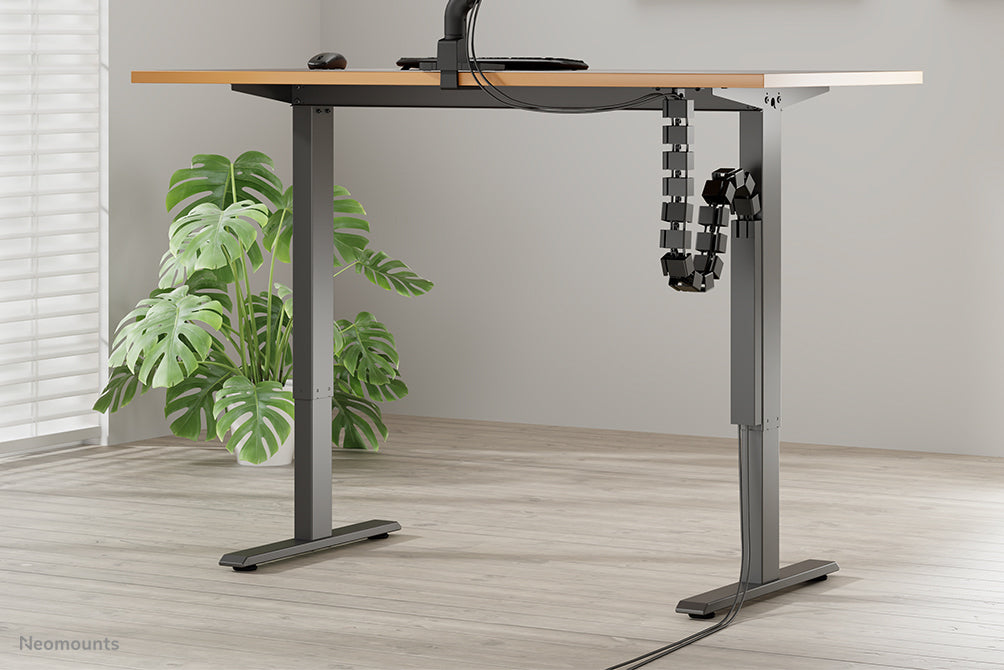 NEOMOUNTS Cable Spine Organizer for sit/stand desk frames screw mounted magnetic channel black