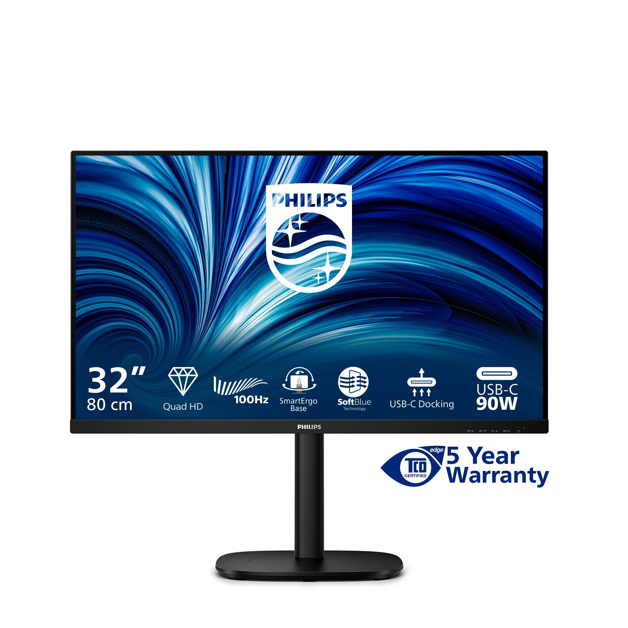 PHILIPS 32B2U3601/00 31.5p QHD IPS 100Hz 16:9 HDMI 2.0 DP 1.4 USB-C