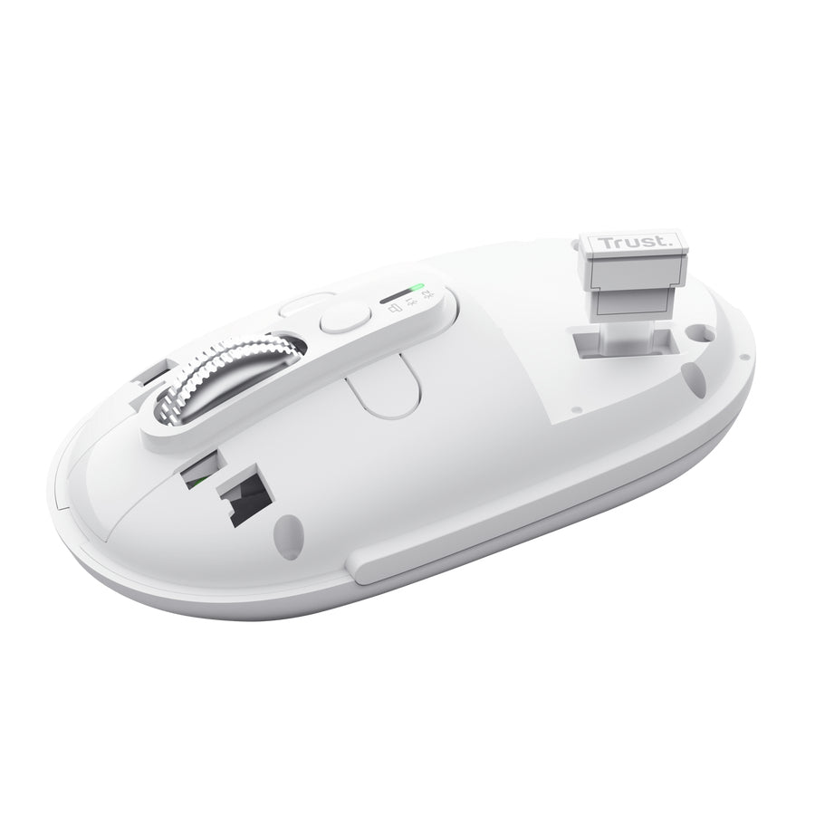 TRUST Souris sans fil SERON hyperscroll multi-connexion rechargeable blanc