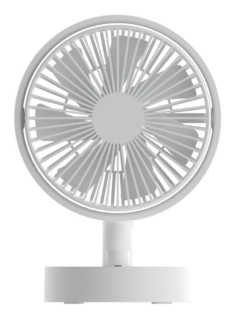 Techly IC-FAN-DSK2W Ventilateur de bureau sans fil avec 10 vitesses et oscillation