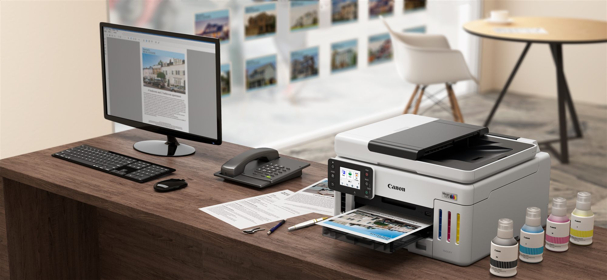 CANON MAXIFY GX6150 MegaTank MFP colour inkjet CISS Legal 216x356mm A4 24ipm Print 350sheets USB Wi-Fi LAN