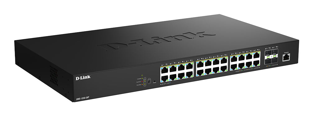 D-LINK Smart+ Switch L2+ 24 ports 2.5 GbE PoE++ 802.3bt-90W and 4 ports 10 GbE SFP+ Budget PoE 475W