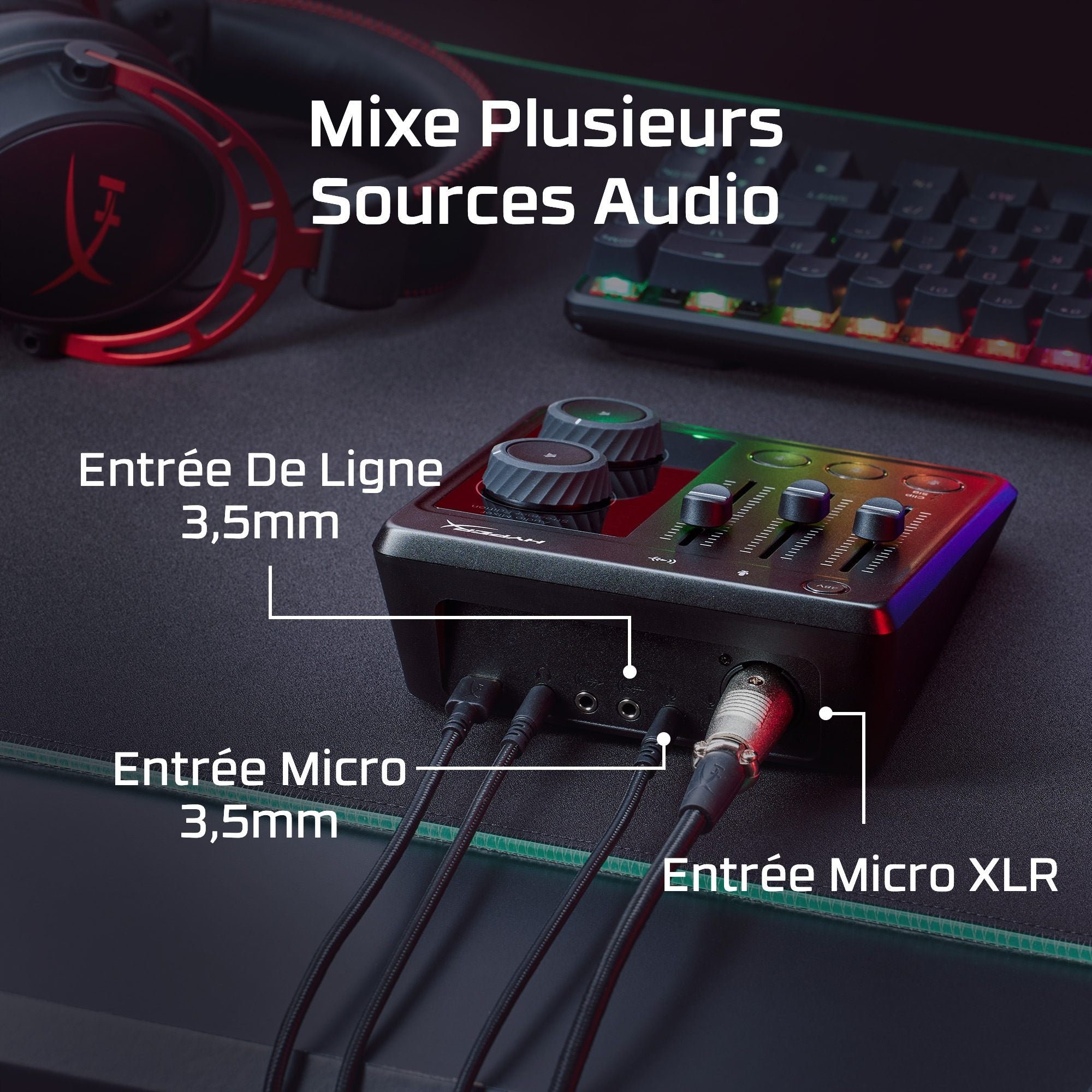 HyperX Mixeur Audio 20 - 20000 Hz Noir