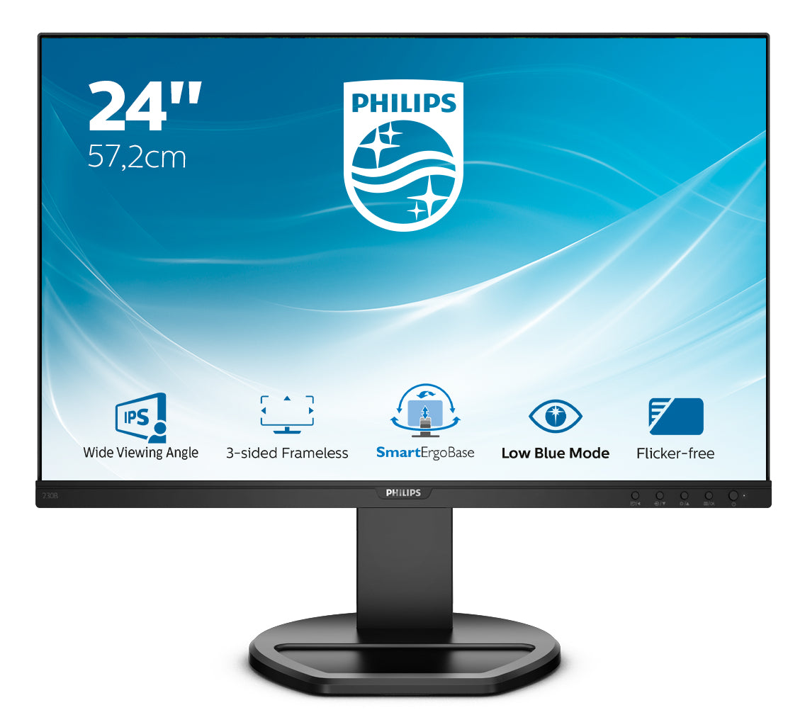 PHILIPS 230B8QJEB/00 22.5pcs LCD Monitor 16:10 IPS HDMI / DP HUB USB 3.0 PC audio-in Headphone out