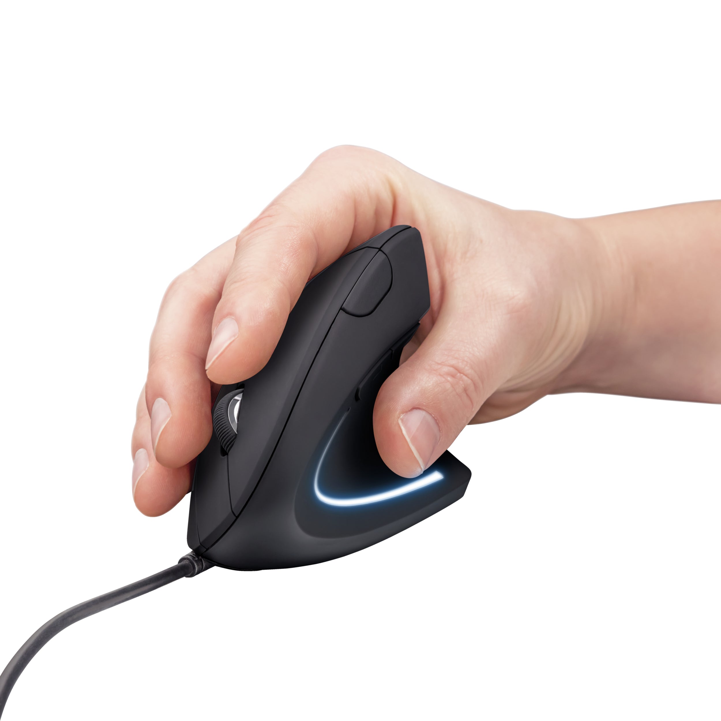 TRUST Souris filaire ergonomique VERTO - Noire