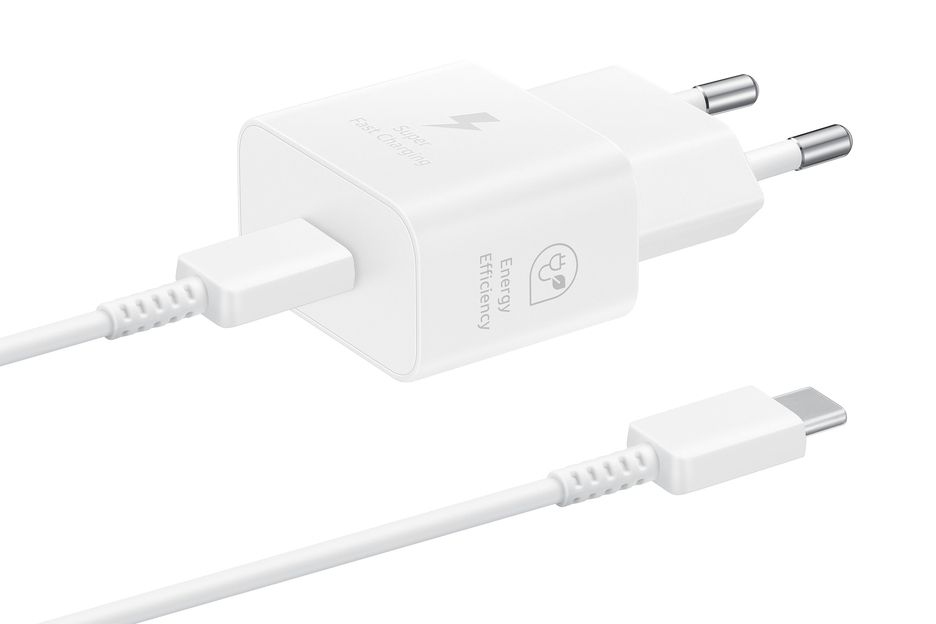 SAMSUNG fast charger USB-C 25W with data cable white