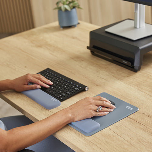 FELLOWES Repose-poignets clavier compact Breyta Bleu gris