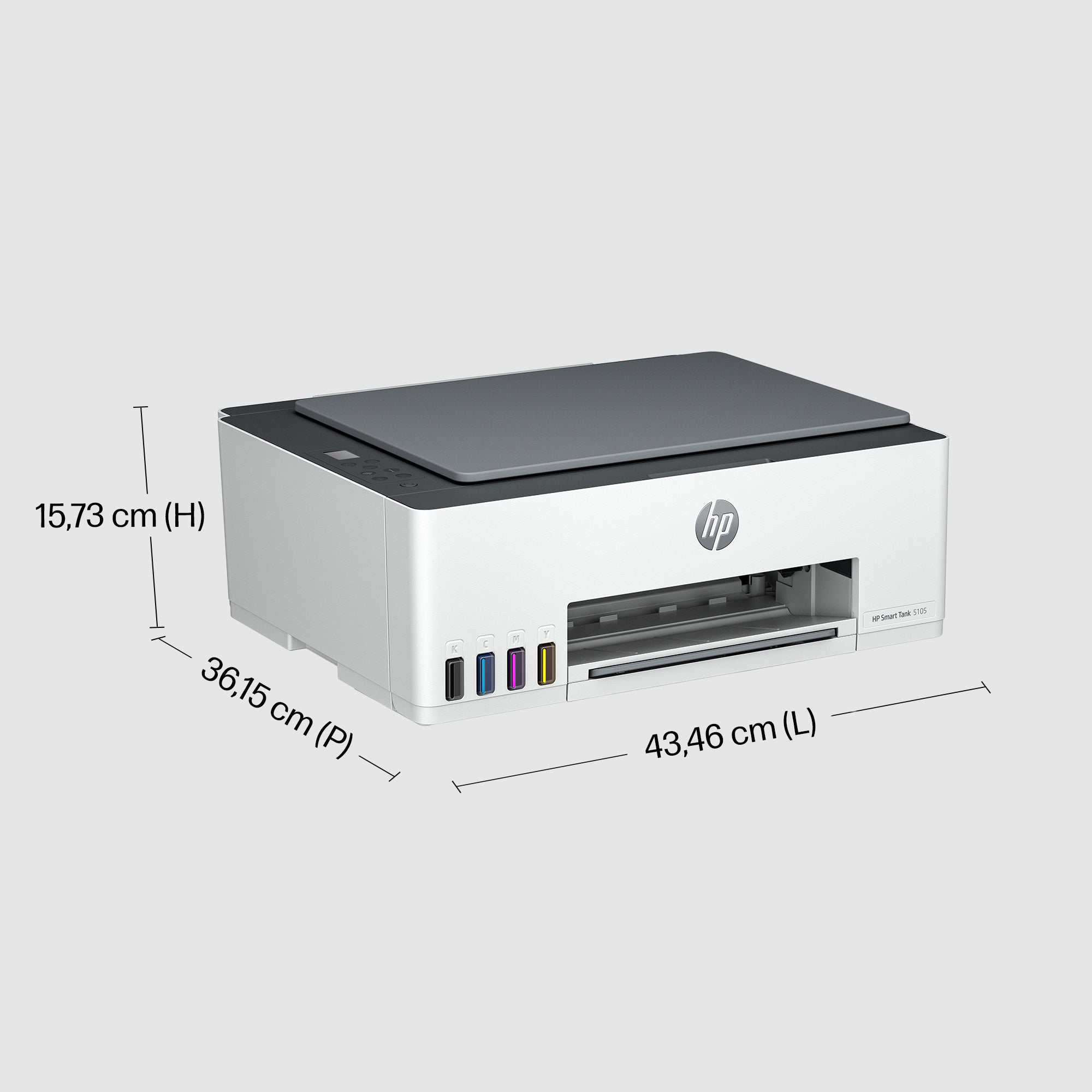 HP Smart Tank 5105 All-in-One MFP colour inkjet refillable A4 10ppm Copy 12ppm Print 100sheets USB Wi-Fi Bluetooth basalt