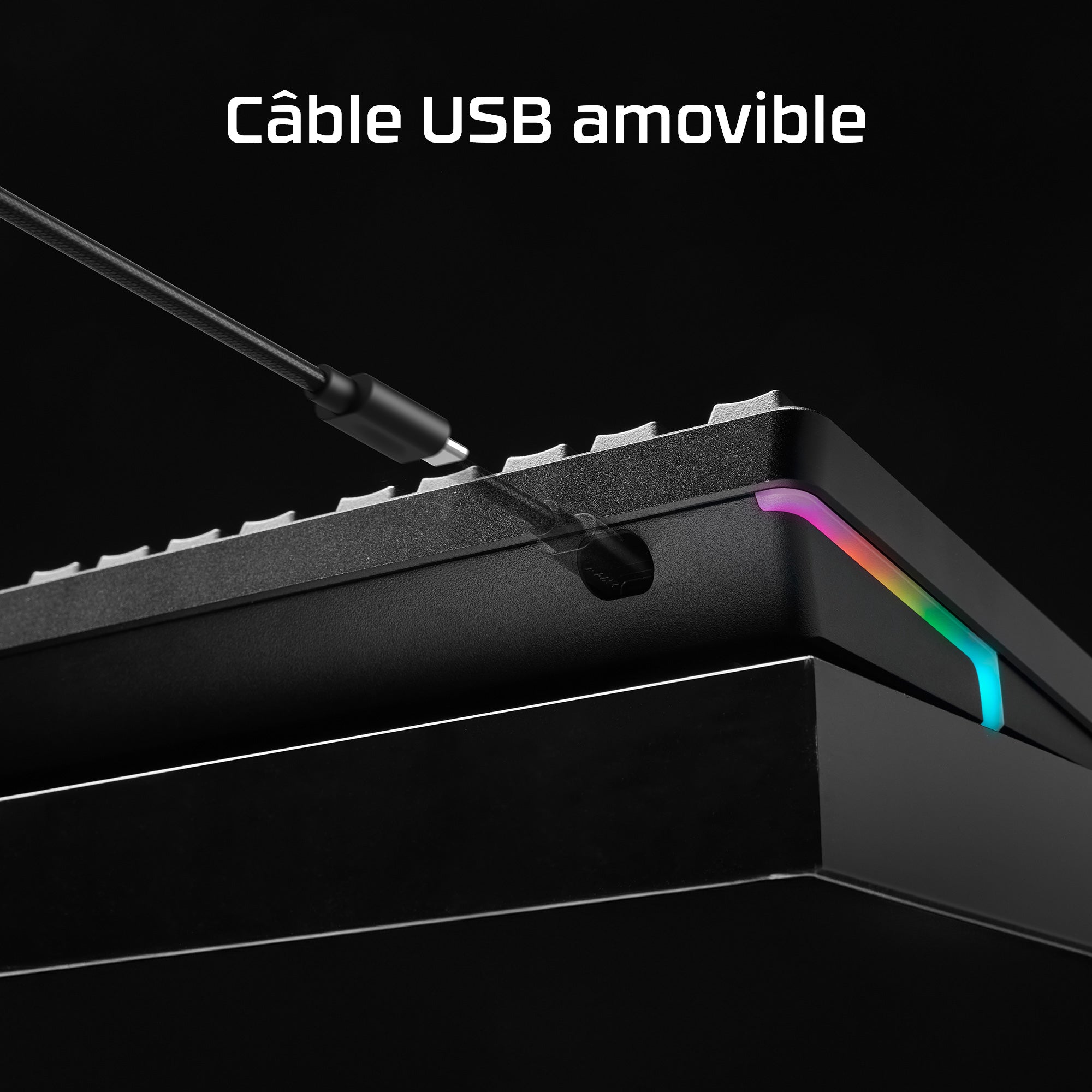 Clavier mécanique HyperX Alloy Rise 75 RGB - interrupteurs HX Red - QWERTY US INT