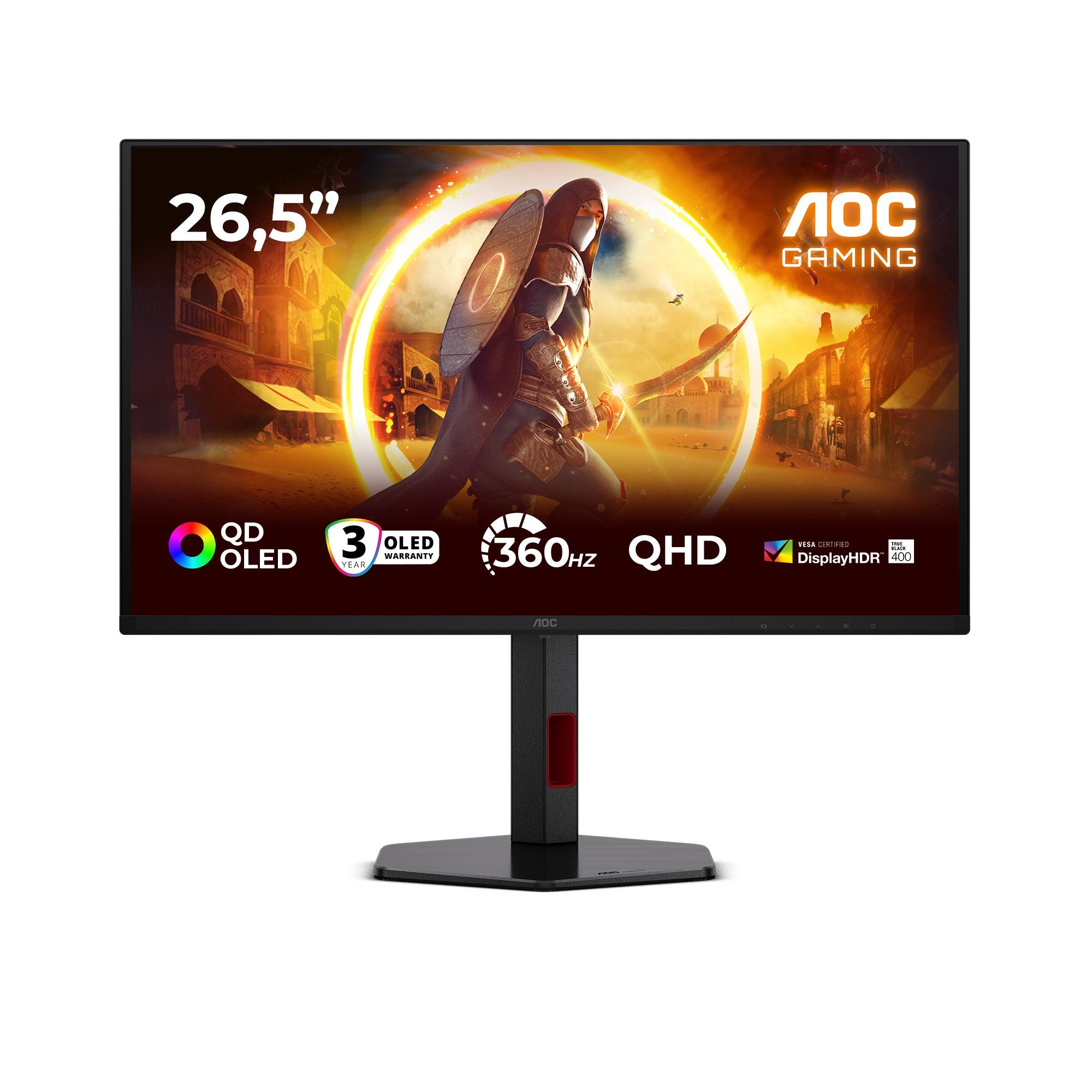 AOC Q27G4SDR 26.5p QHD 360Hz 0.03ms 1000cd/m2 HDMI 2.1x2 DP USB 3.2 HAS