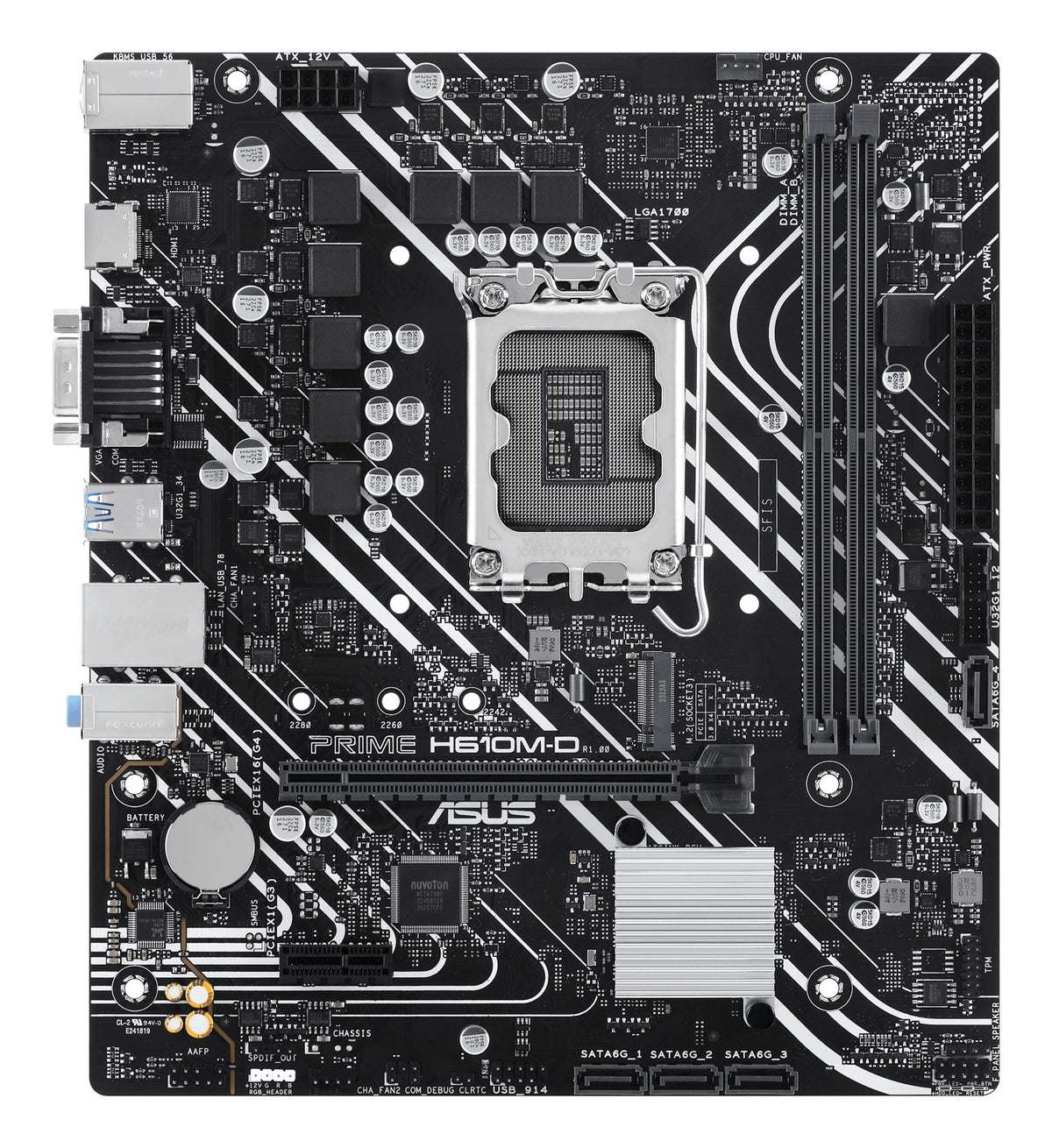 ASUS PRIME H610M-D LGA 1700 2DDR5 microATX 4xSATA MB 1xHDMI 2.1 1xD-Sub 1xM.2