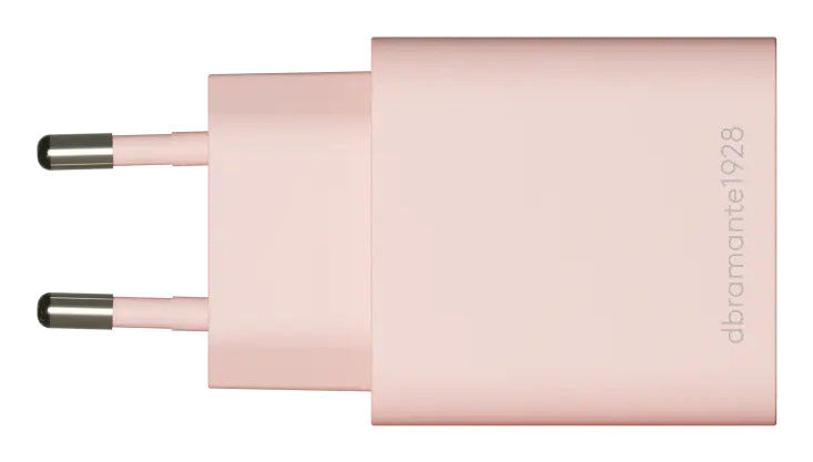 EU Wall Charger USB-C 20W+USB-A 18W PNK