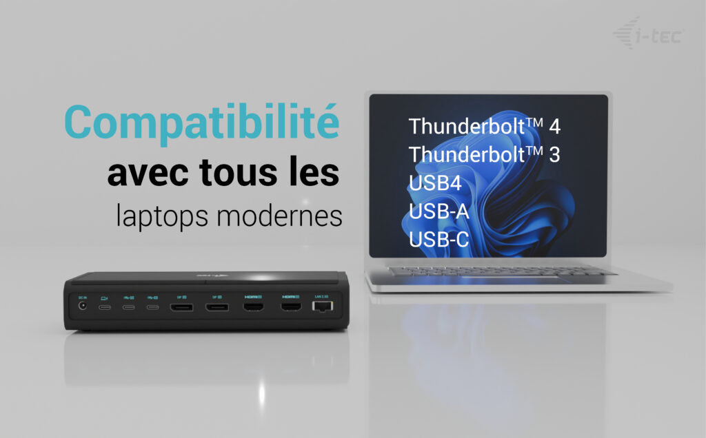 I-TEC Universal 6x 4K Display DS 6x4K 2xDP 2xHDMI 2xUSB-C 1xGLAN 2xUSB-C Gen.2 4xUSB 3.2 1xAudio/Mic Jack 1xSD/microSD Kl PD 140W KL