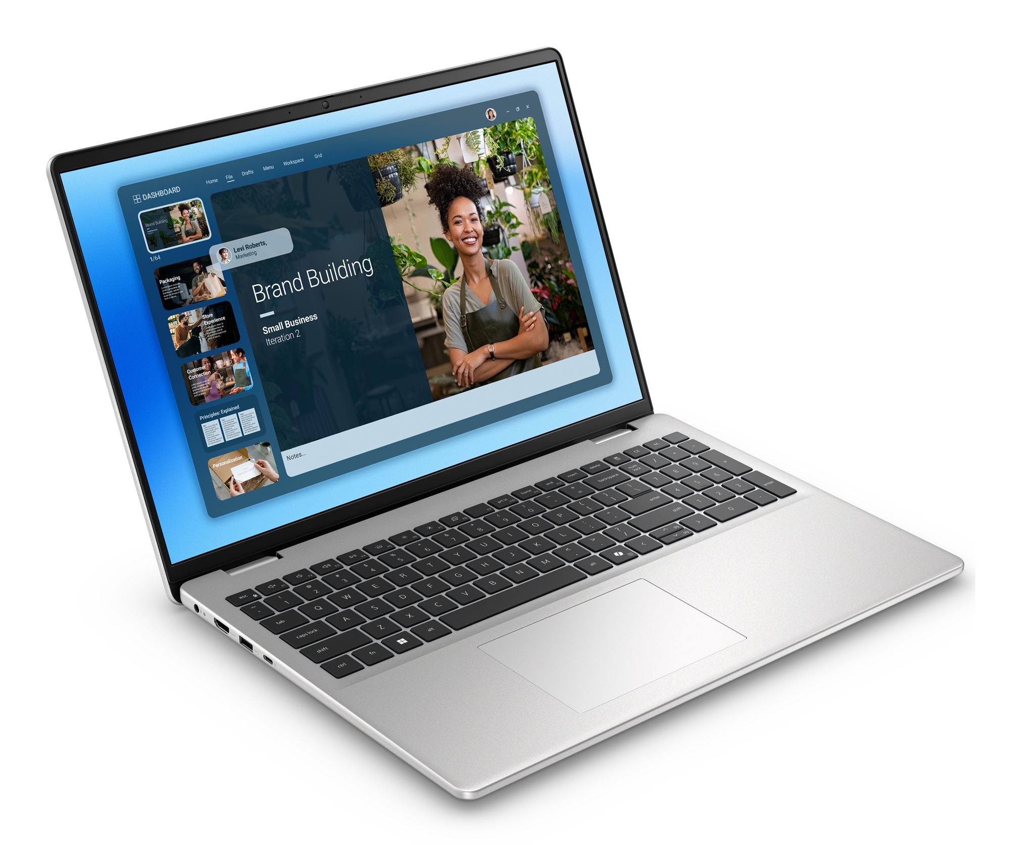 DELL DC16251 Intel Core 5 120U Ordinateur portable 40,6 cm (16") Full HD+ 16 Go DDR5-SDRAM 512 Go SSD Wi-Fi 6E (802.11ax) Windows 11 Pro Platine, Argent