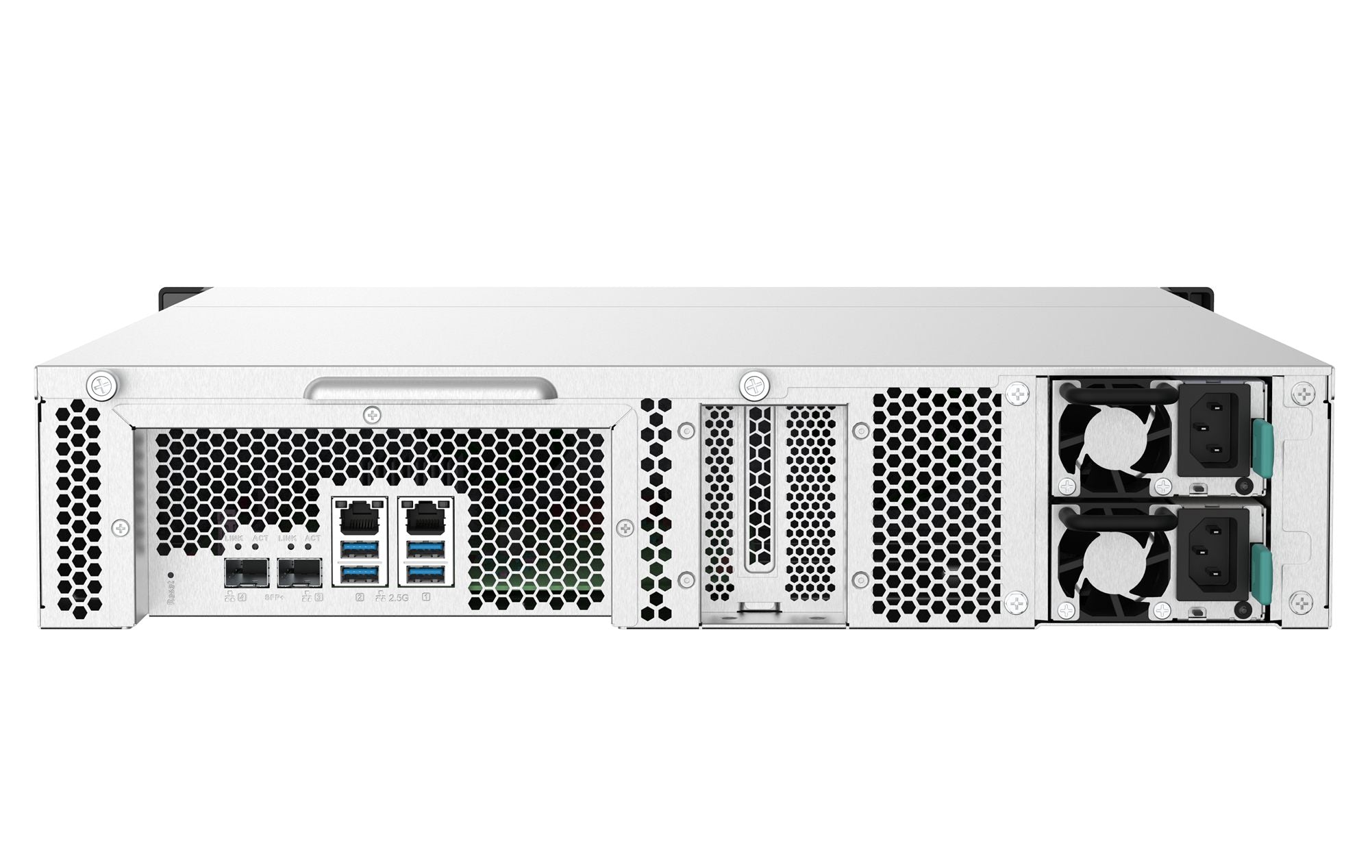 QNAP TS-832PXU-RP-4G 8-Bay rackmount NAS AL324 4Go DDR4 UDIMM RAM SATA 6Gb/s 2x 10GbE SFP+ 2x 2.5GbE 1x PCIe Gen2 x2 slot 250W
