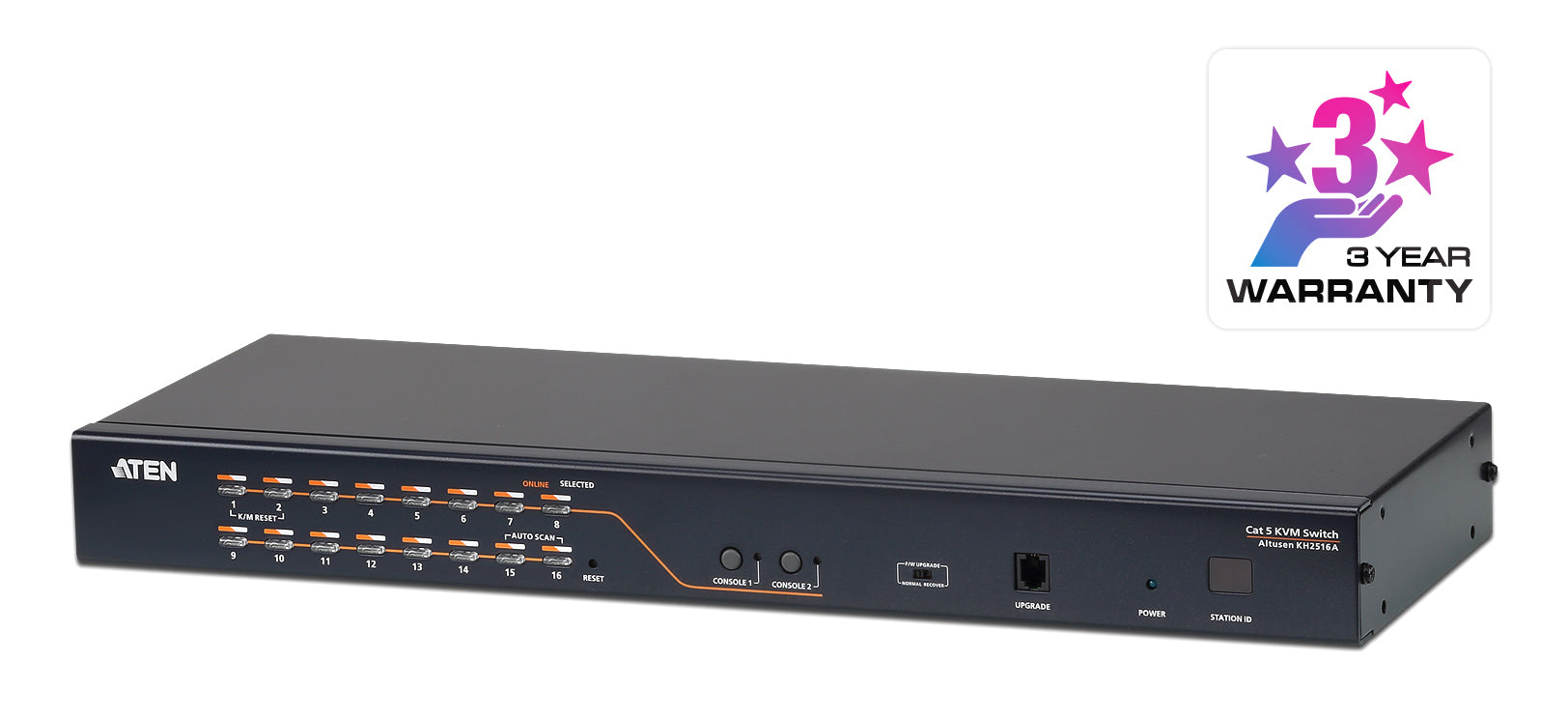 Aten KH2516A KVM Altusen CAT5 16 ports Double Console
