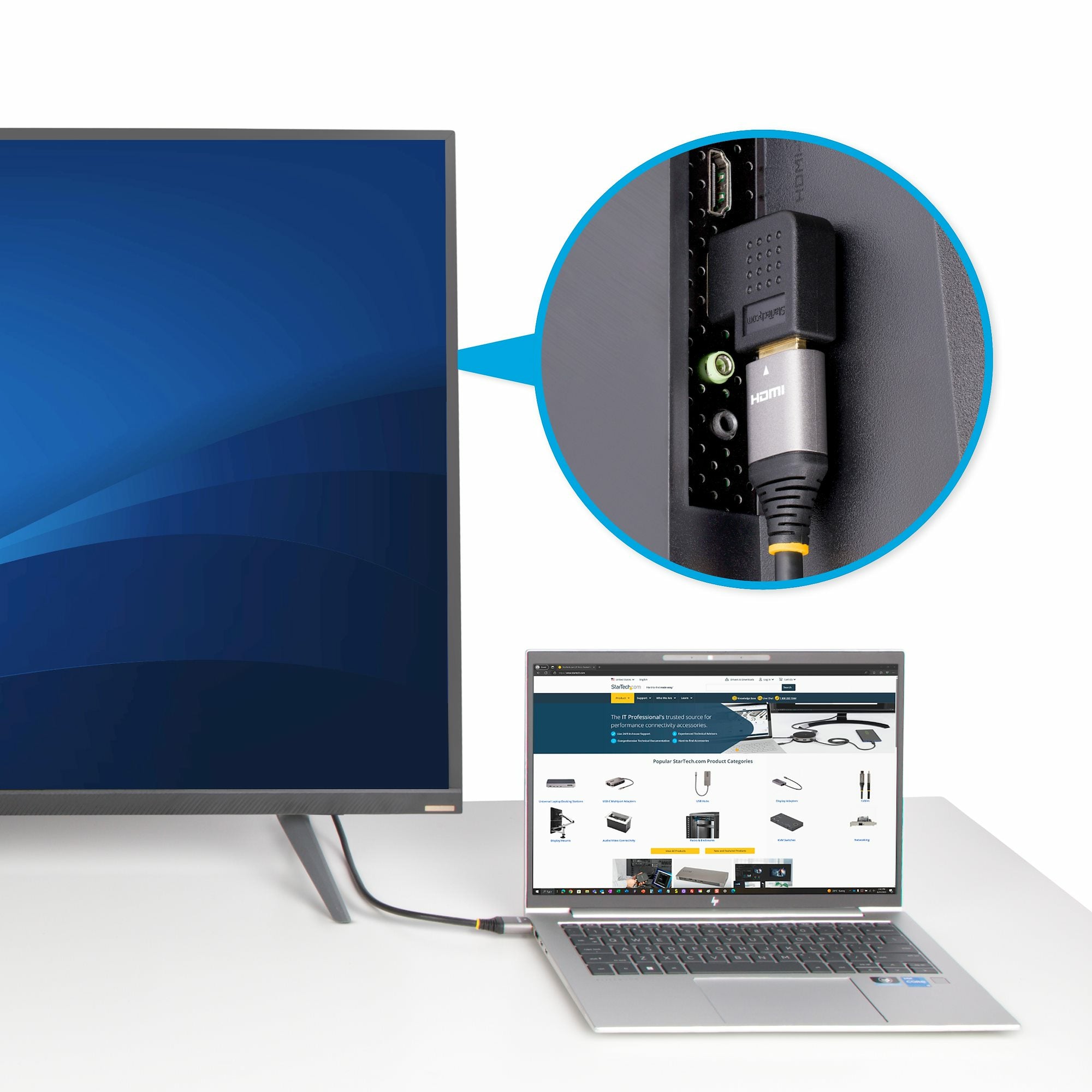 Right Angle HDMI 2.0 Adapter M/F 4K60