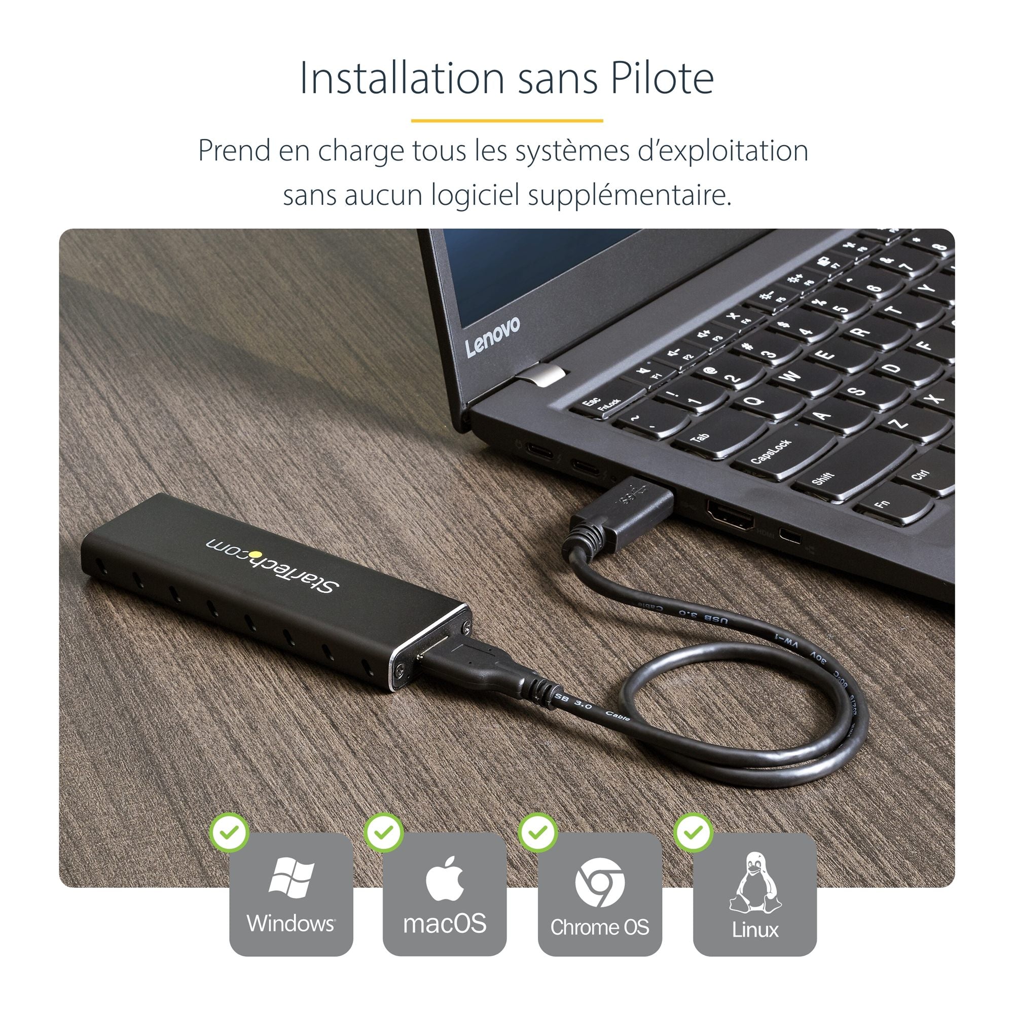 External USB 3.0 SATA M.2 SSD Enclosure