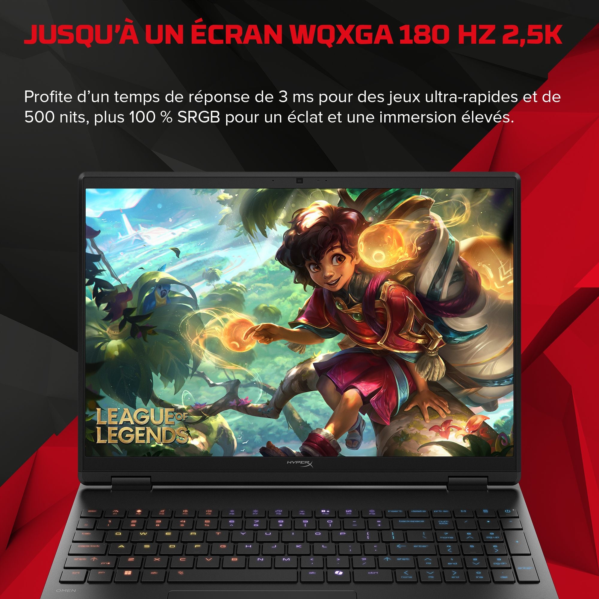 HP HyperX OMEN 15 inch Gaming Laptop PC 15-ga0004nf Intel® Core™ i7 i7-14650HX 38,9 cm (15.3") 2.5K 24 Go DDR5-SDRAM NVIDIA GeForce RTX 5060 Wi-Fi 6 (802.11ax) Windows 11 Home Noir