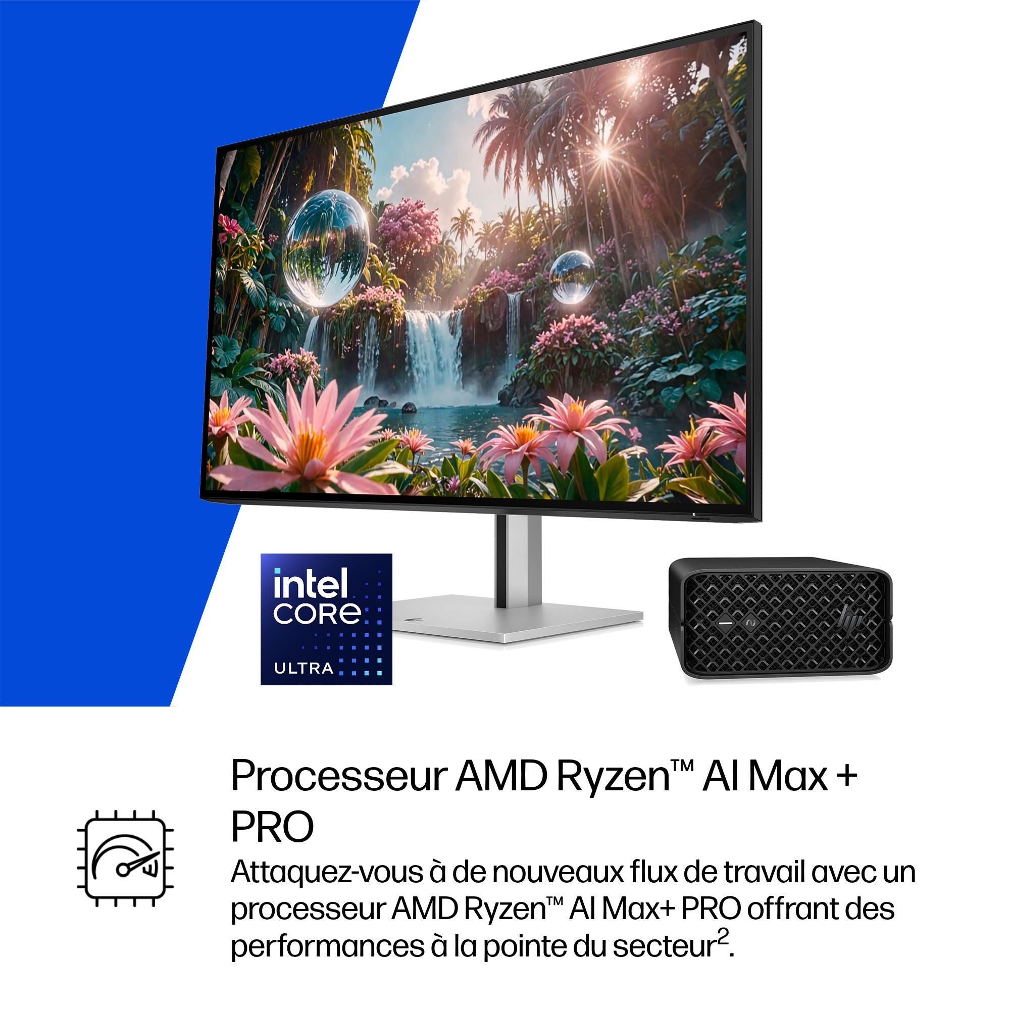 HP Z2 Mini G1a AMD Ryzen AI Max+ PRO 395 128Go 2To SSD Zturbo AMD Radeon 8060S W11P 3/3/3
