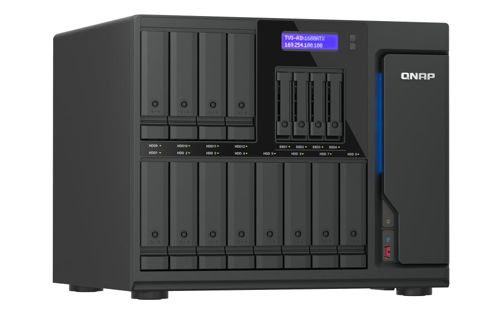 16-Bay QuTS hero NAS 12 x 3.5" SATA+4