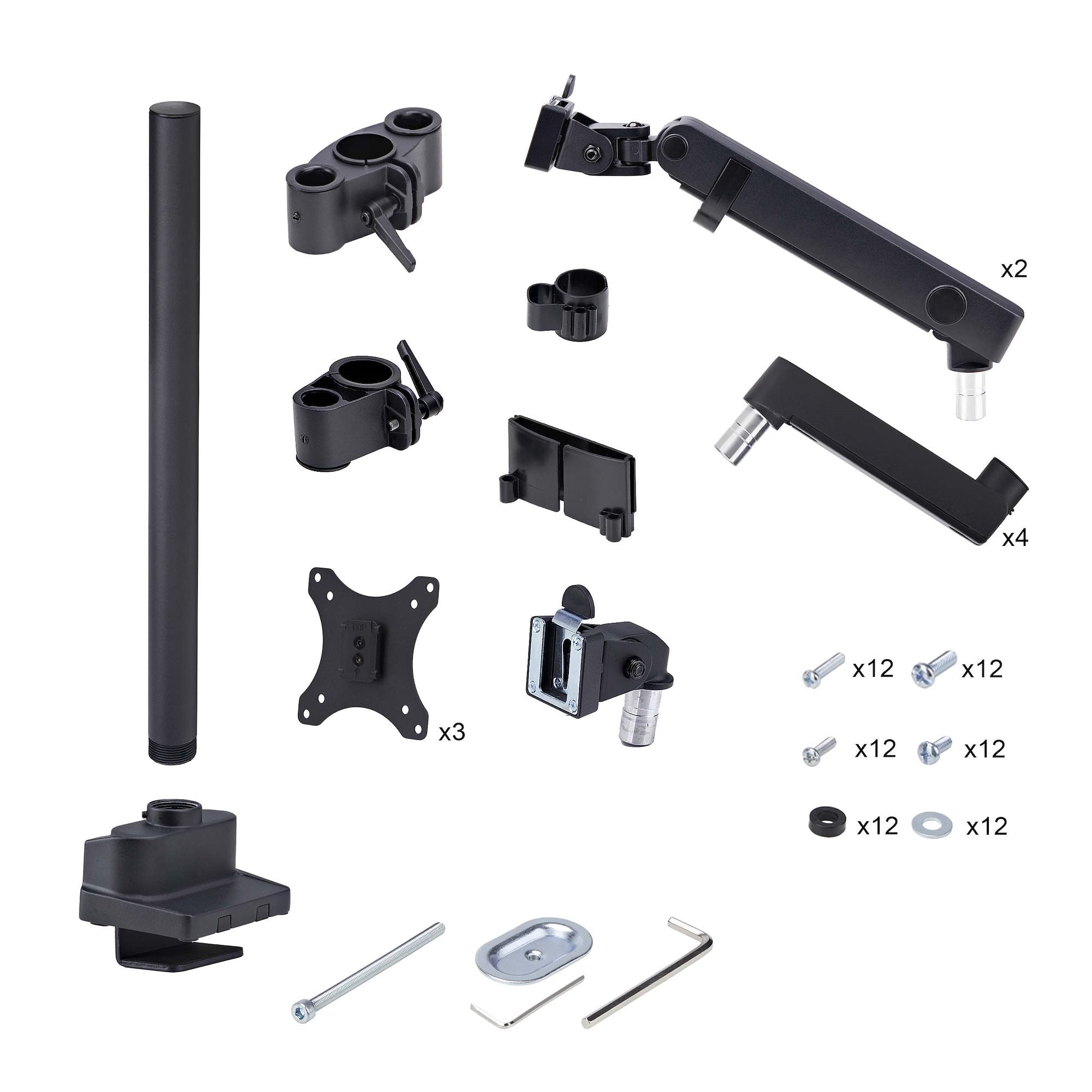 Triple Monitor Desk Mount 27in Screens