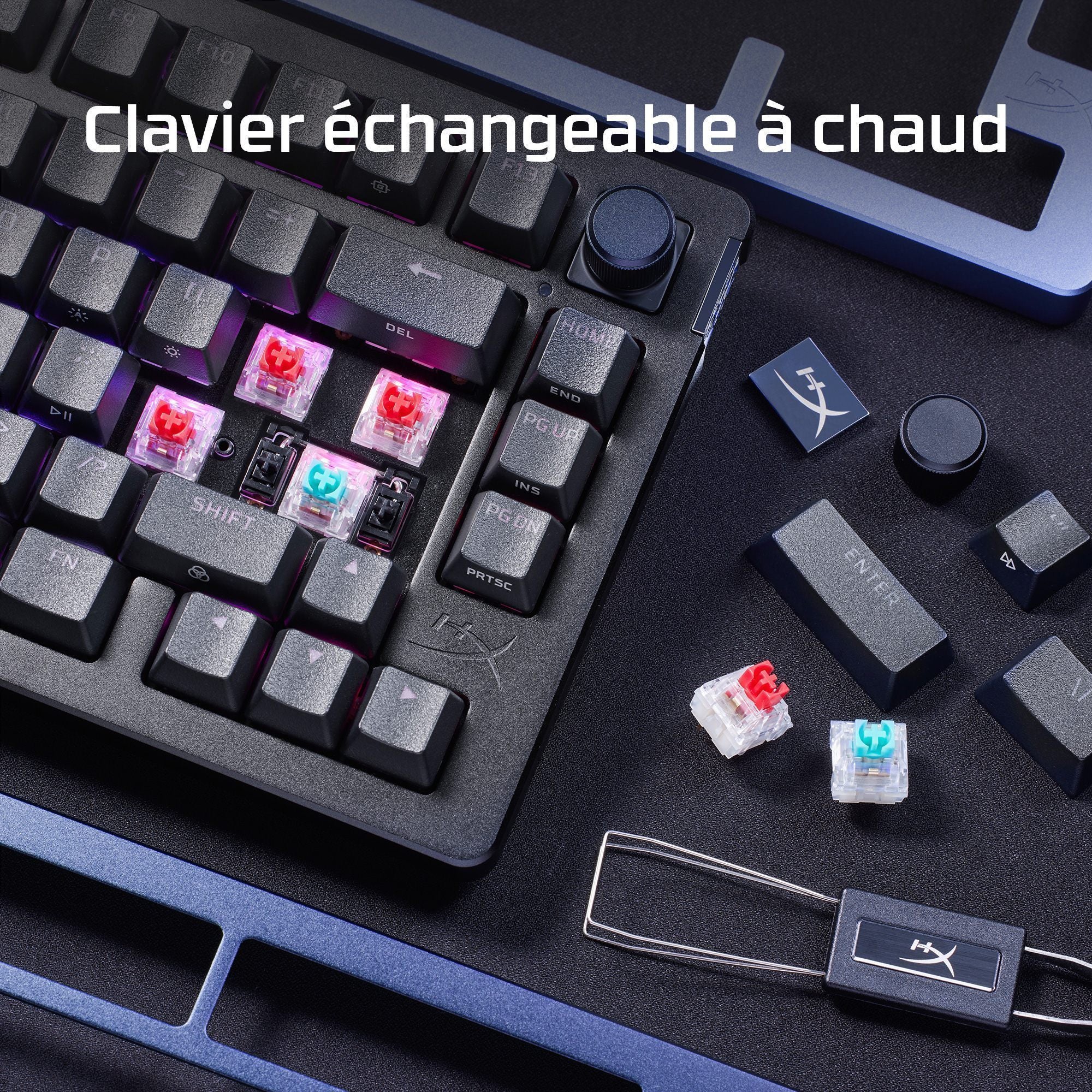 Clavier mécanique HyperX Alloy Rise 75 RGB - interrupteurs HX Red - QWERTY US INT