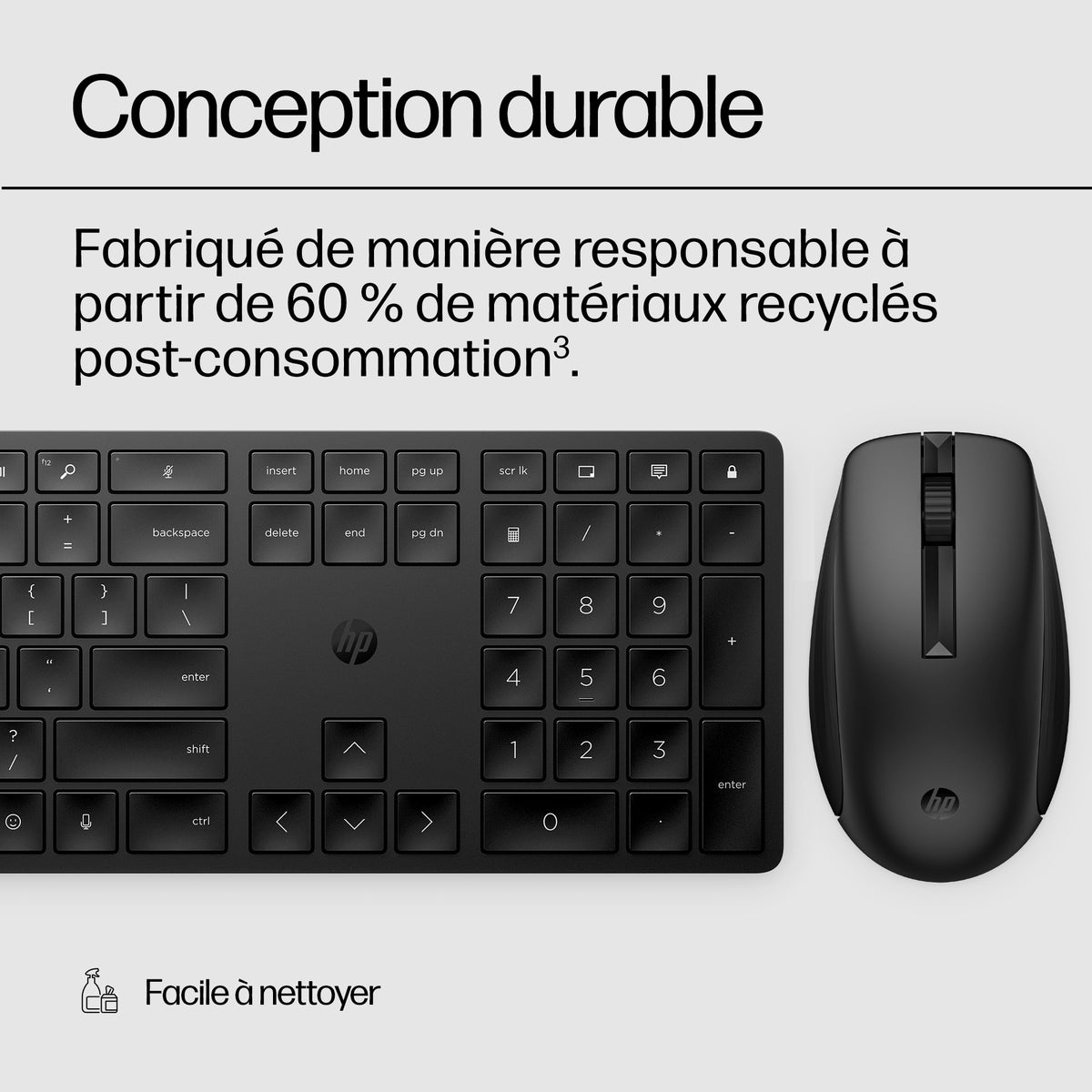 HP 650 Wireless Keyboard and Mouse Combo White