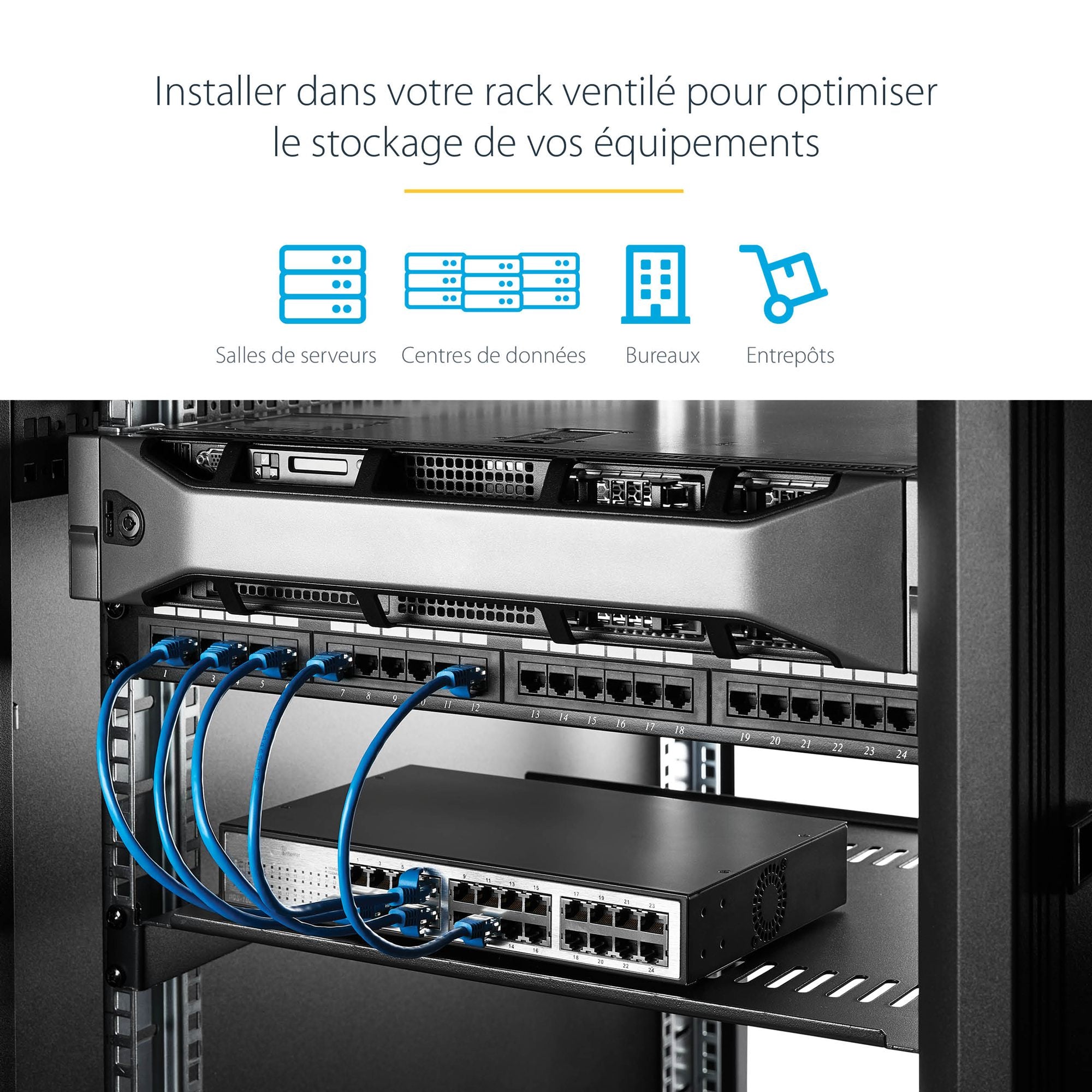 1U cantilever rack shelf
