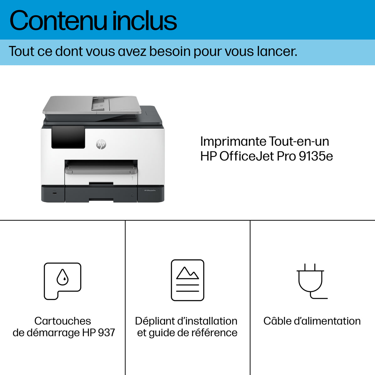 HP OfficeJet Pro 9135e All-in-One 25ppm Printer imprimante jet d encre