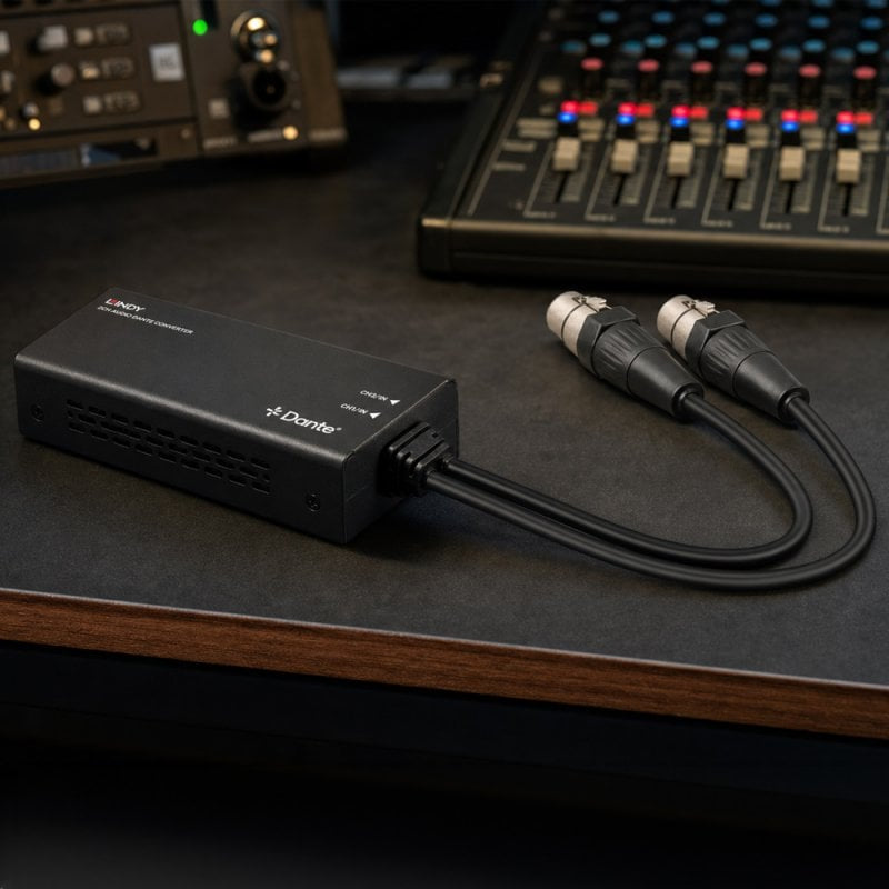LINDY Encodeur audio 2 canaux XLR vers Dante