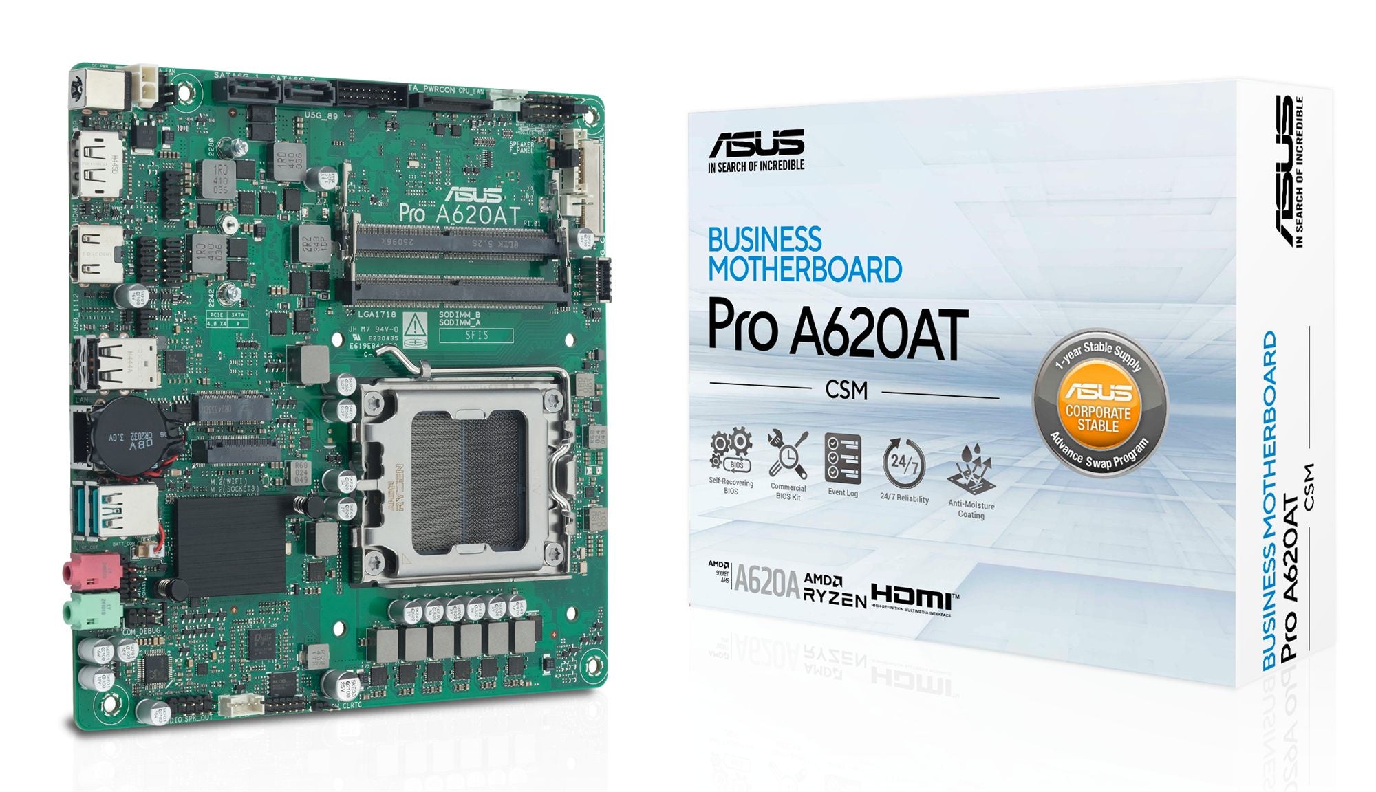 ASUS A620A LGA 1851 mini-ITX Thin motherboard 1xHDMI 1xDP