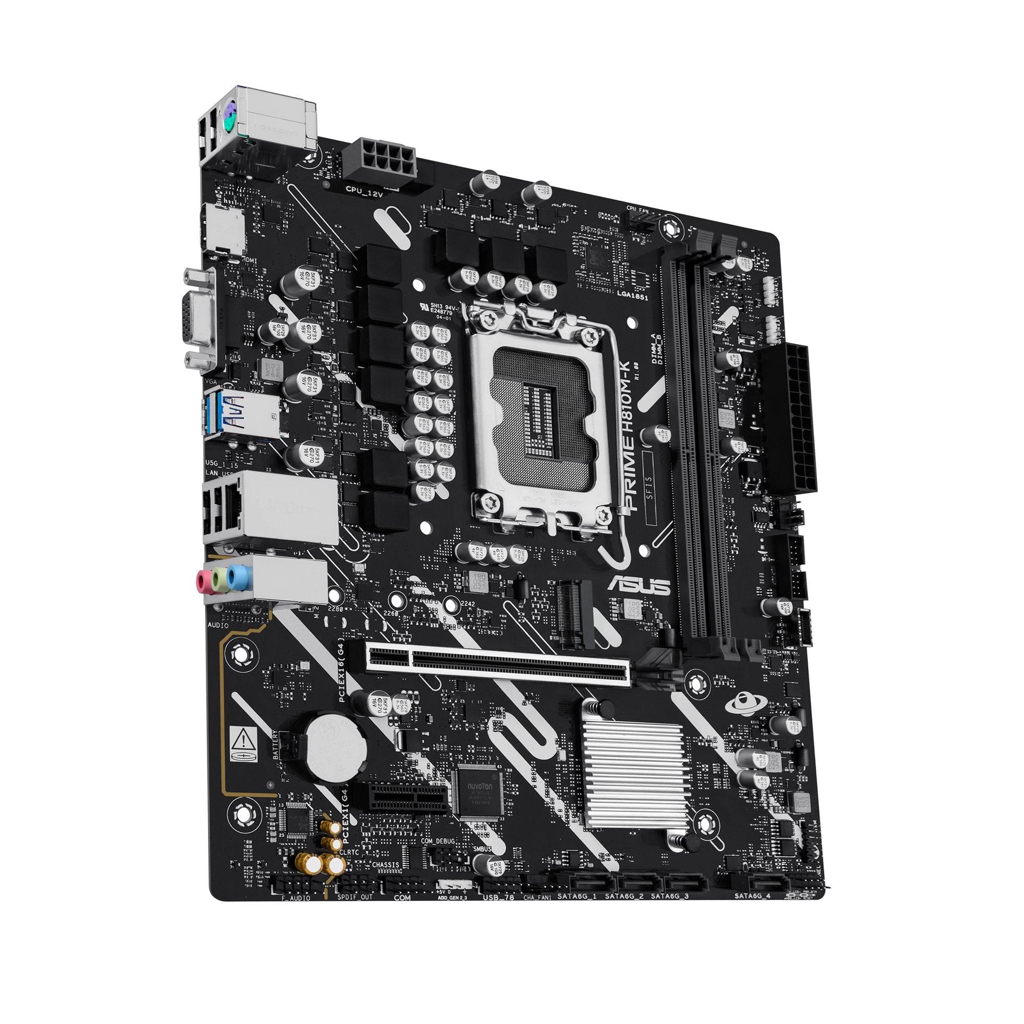 ASUS PRIME H810M-K LGA1851 DDR5 Micro-ATX motherboard 1xPCIe 4.0 1xM.2 1xHDMI 1xVGA