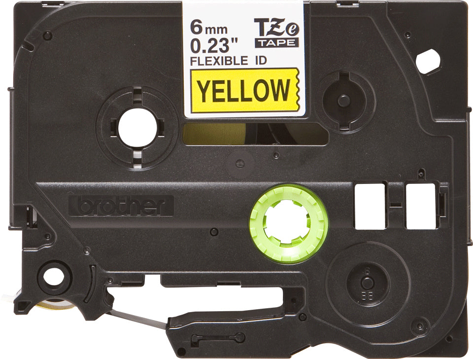 BROTHER P-TOUCH TZE-FX611 noir sur jaune  6 mm