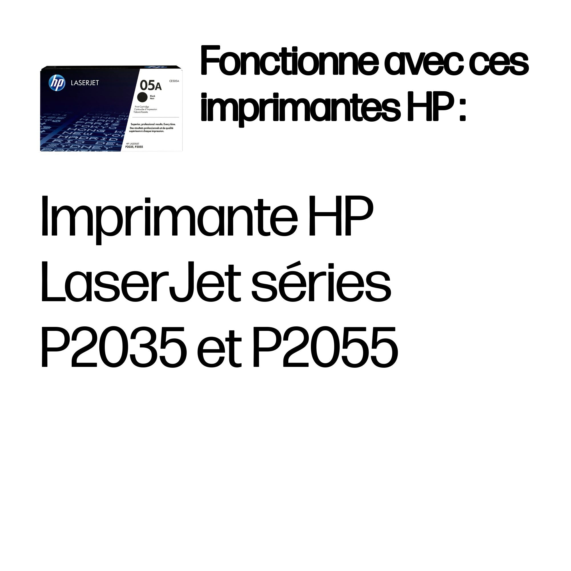 HP 05A original LaserJet Toner cartridge CE505A black standard capacity 2.300 pages 1-pack Smart Printing TechnologY