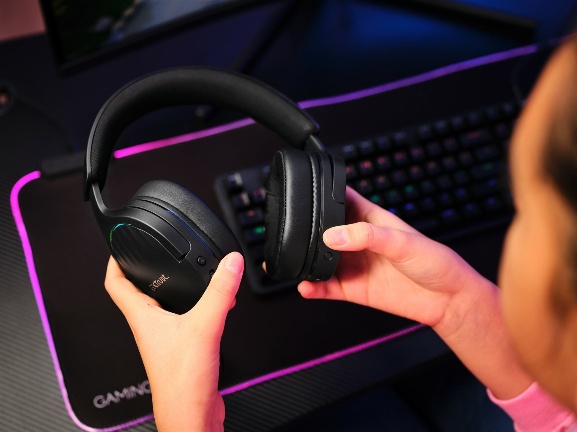 TRUST Casque gaming sans fil FAYZO DUAL Wireless - Black