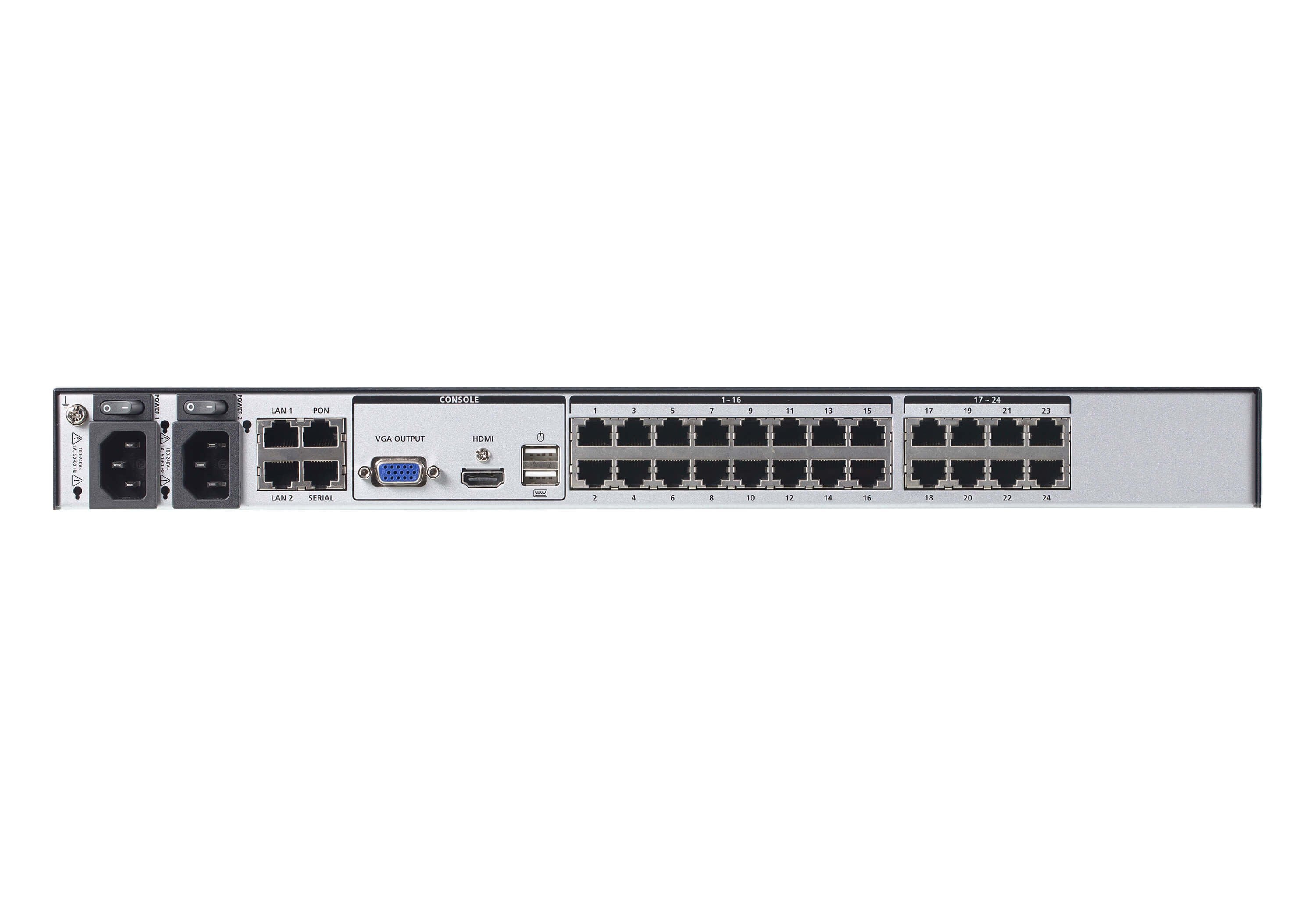 Aten PREMIUM KN2124VB kvm IP 24 ports Cat5 - 3 Users 1Local 2Dist.