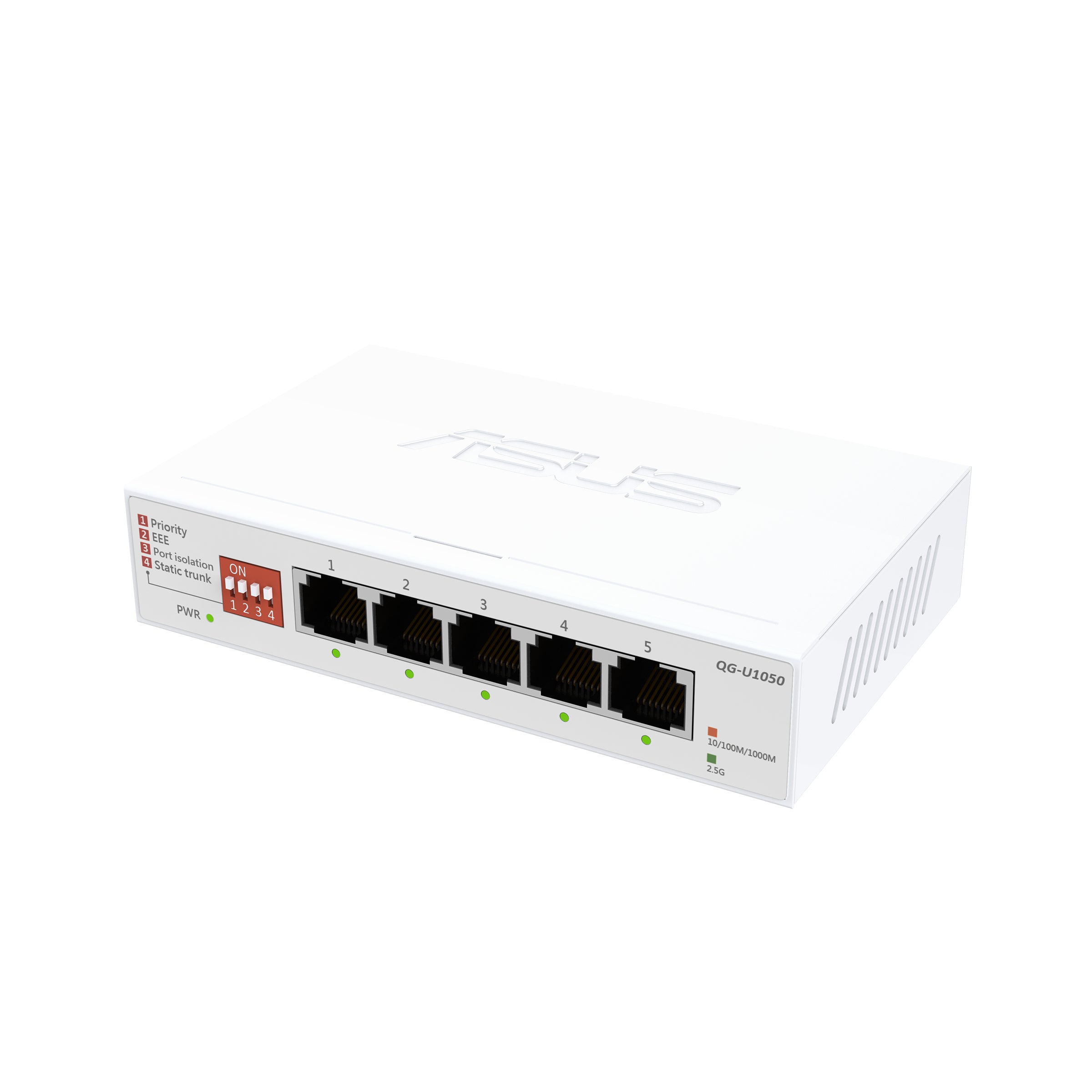 ASUS QG-U1050 commutateur non géré 5 ports 2.5 G prend en charge 4 modes intelligents concentrateur réseau domestique