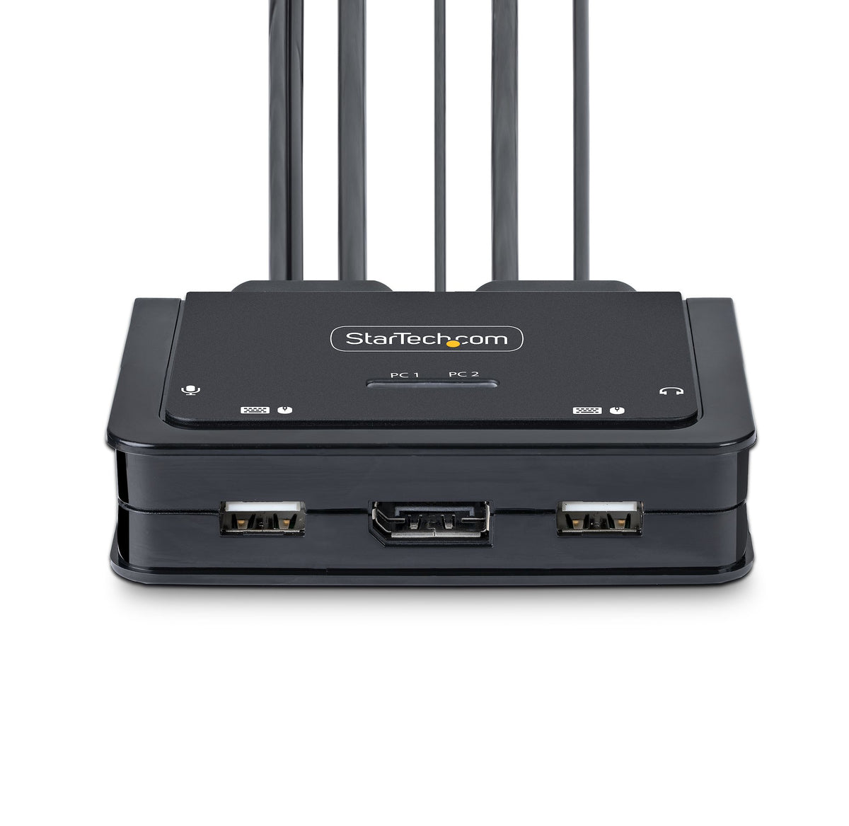 2-Port Hybrid Cable KVM Switch 4K DP